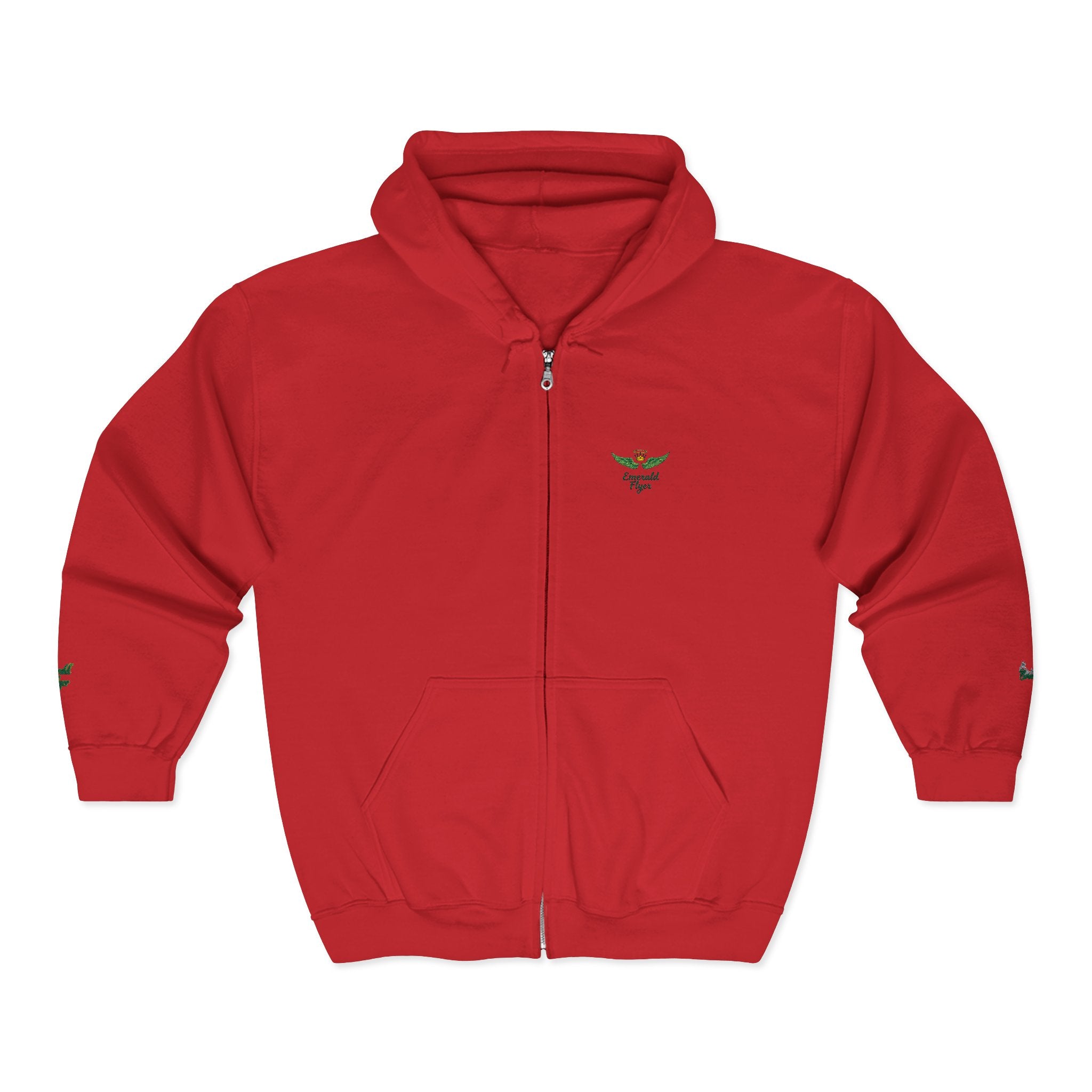 Emerald Flyer Zip Lux Cuff Emblem Sweatshirt