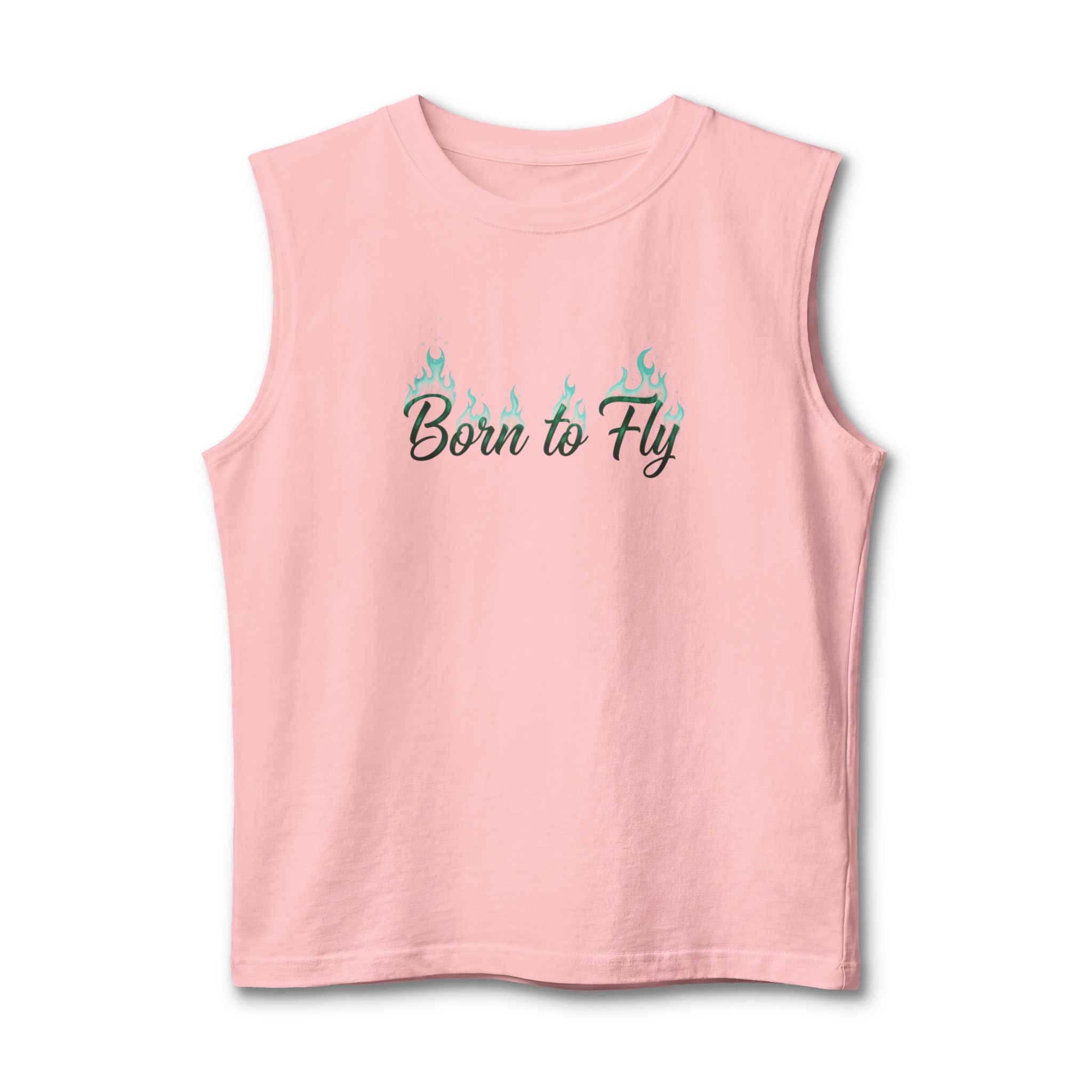 Born To Fly Muscle Tank — Emerald Flyer Wing Graphic Tank Top