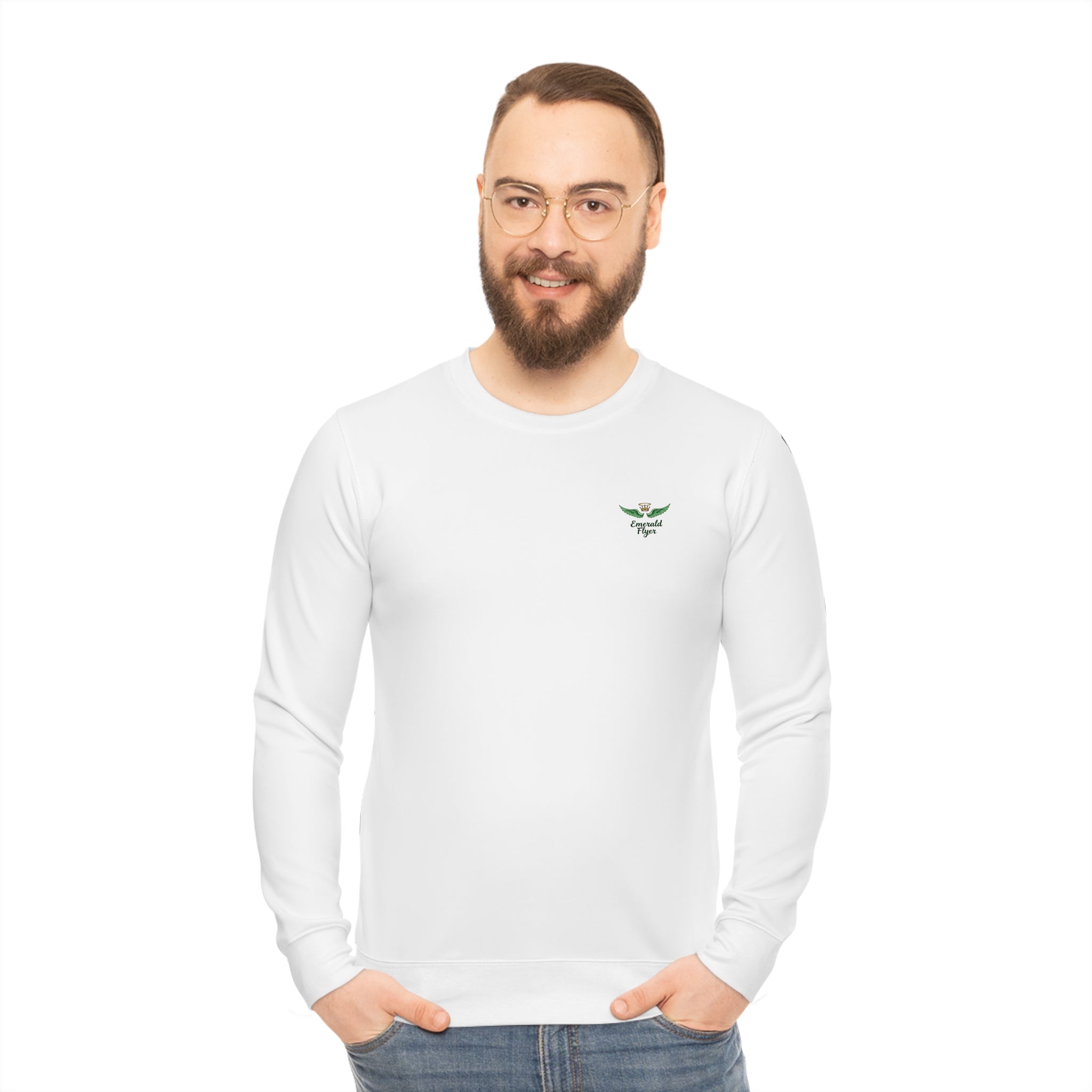 Born to Fly Sweatshirt — Green Wings Lightweight Crewneck