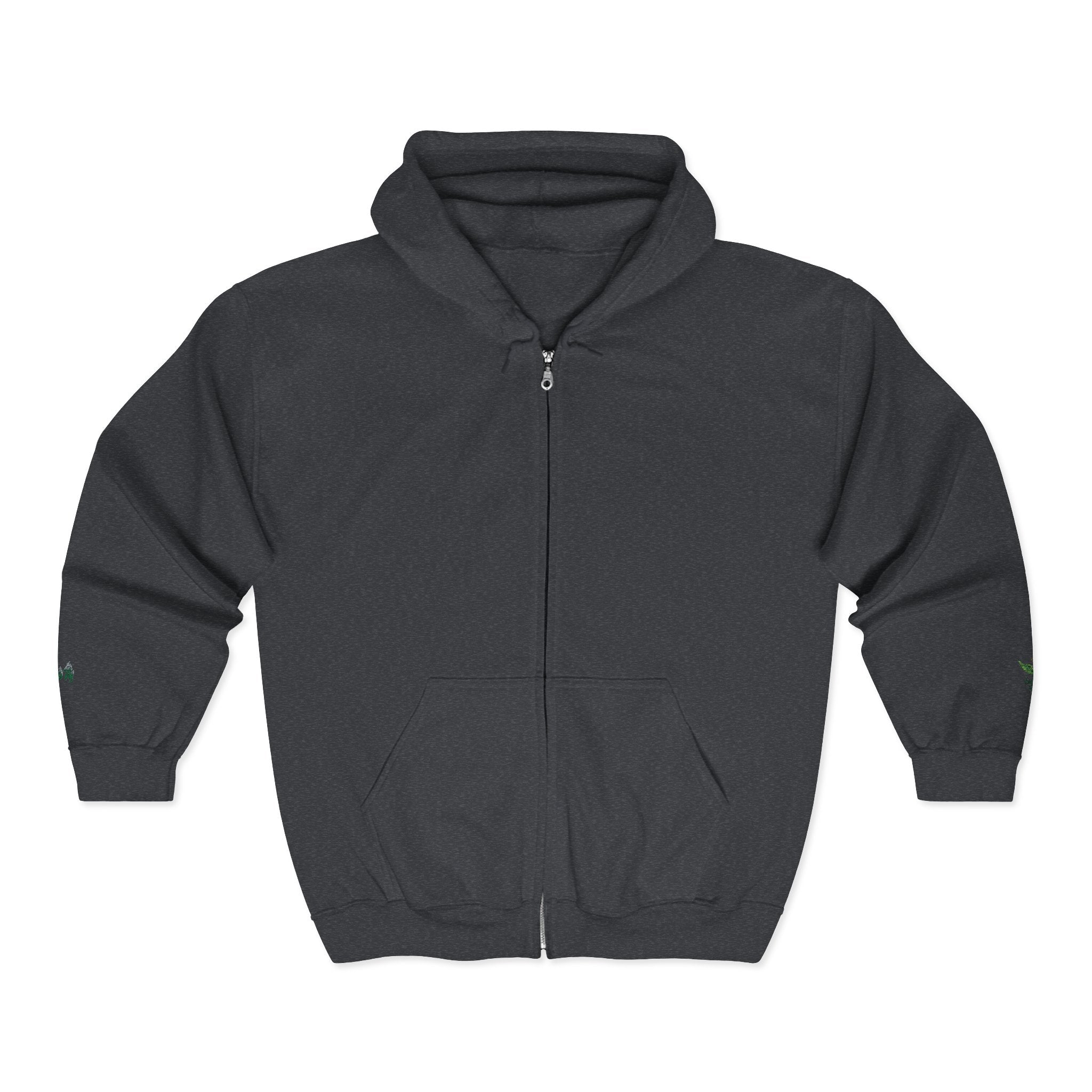 Emerald Flyer Zip Hoodie Cuff Logo