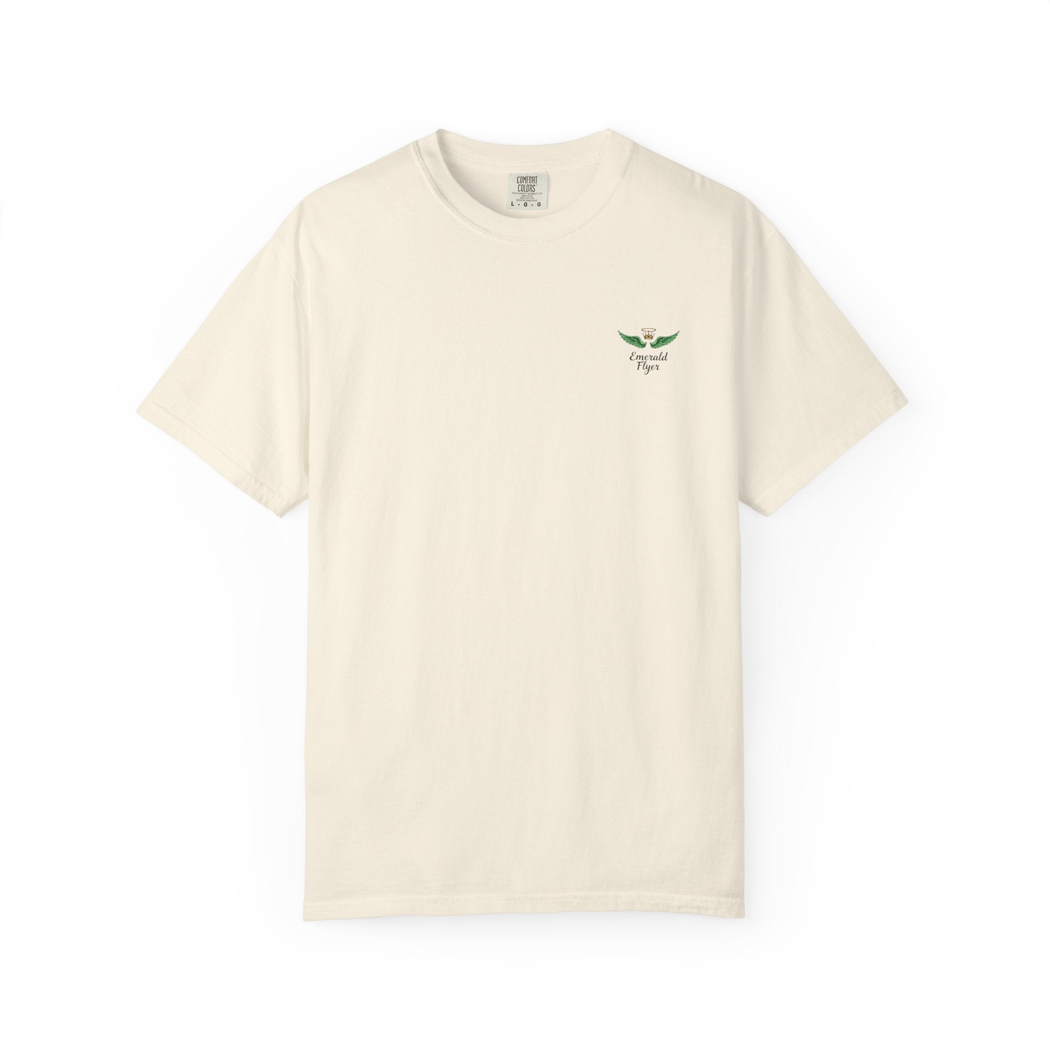 Emerald Flyer T-Shirt — 'Born to Fly' Wing Graphic