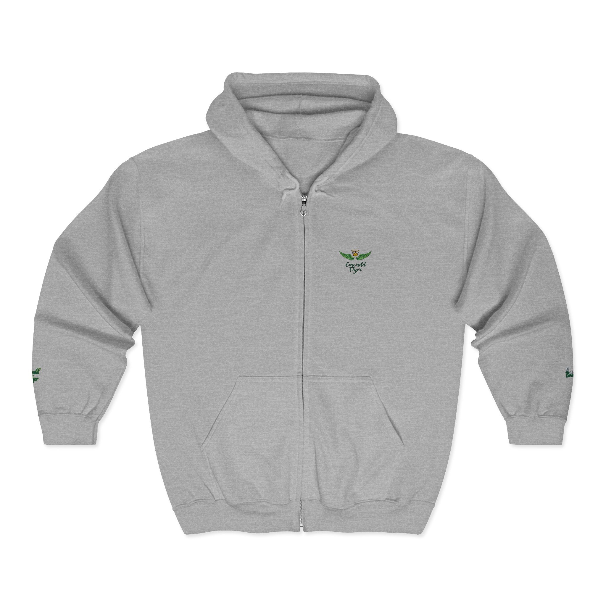Emerald Flyer Zip Lux Cuff Emblem Sweatshirt