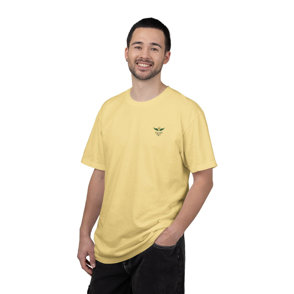 Emerald Flyer small print t-shirt