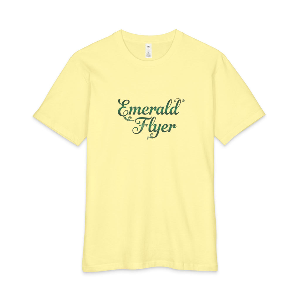 Emerald Flyer Tee — 'Born to Fly' Crown & Wings Graphic T-Shirt