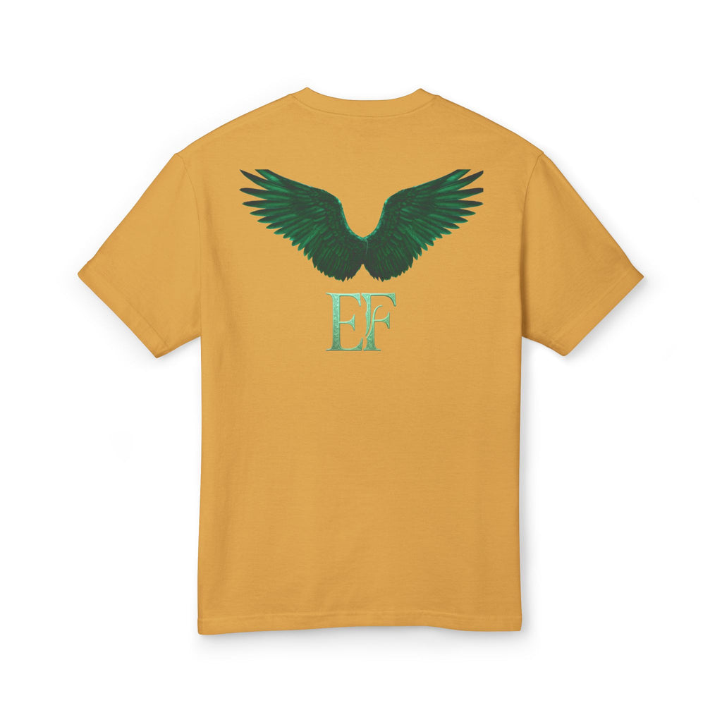 Emerald Flyer Tee — 'Emerald Flyer' Wings Graphic Cotton T-Shirt