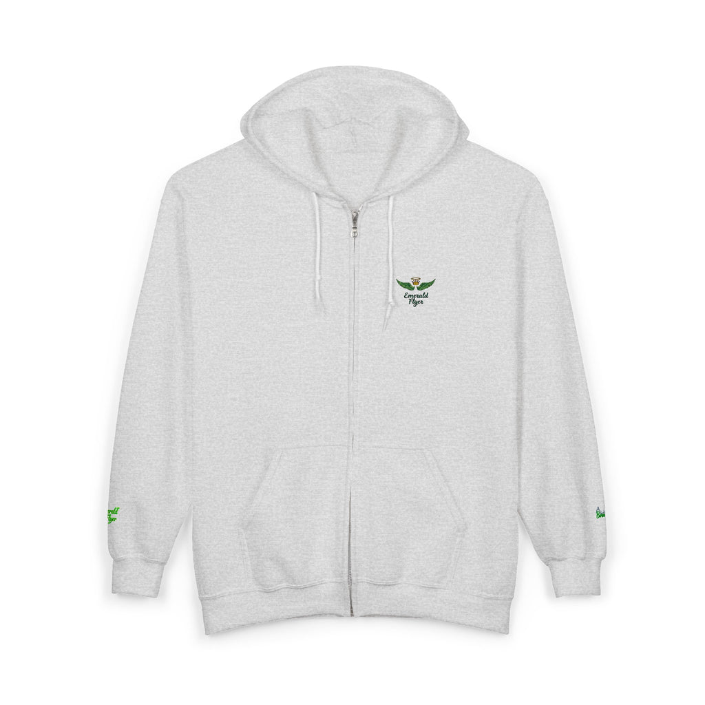 Emerald Flyer Zip Lux Cuff Emblem Sweatshirt