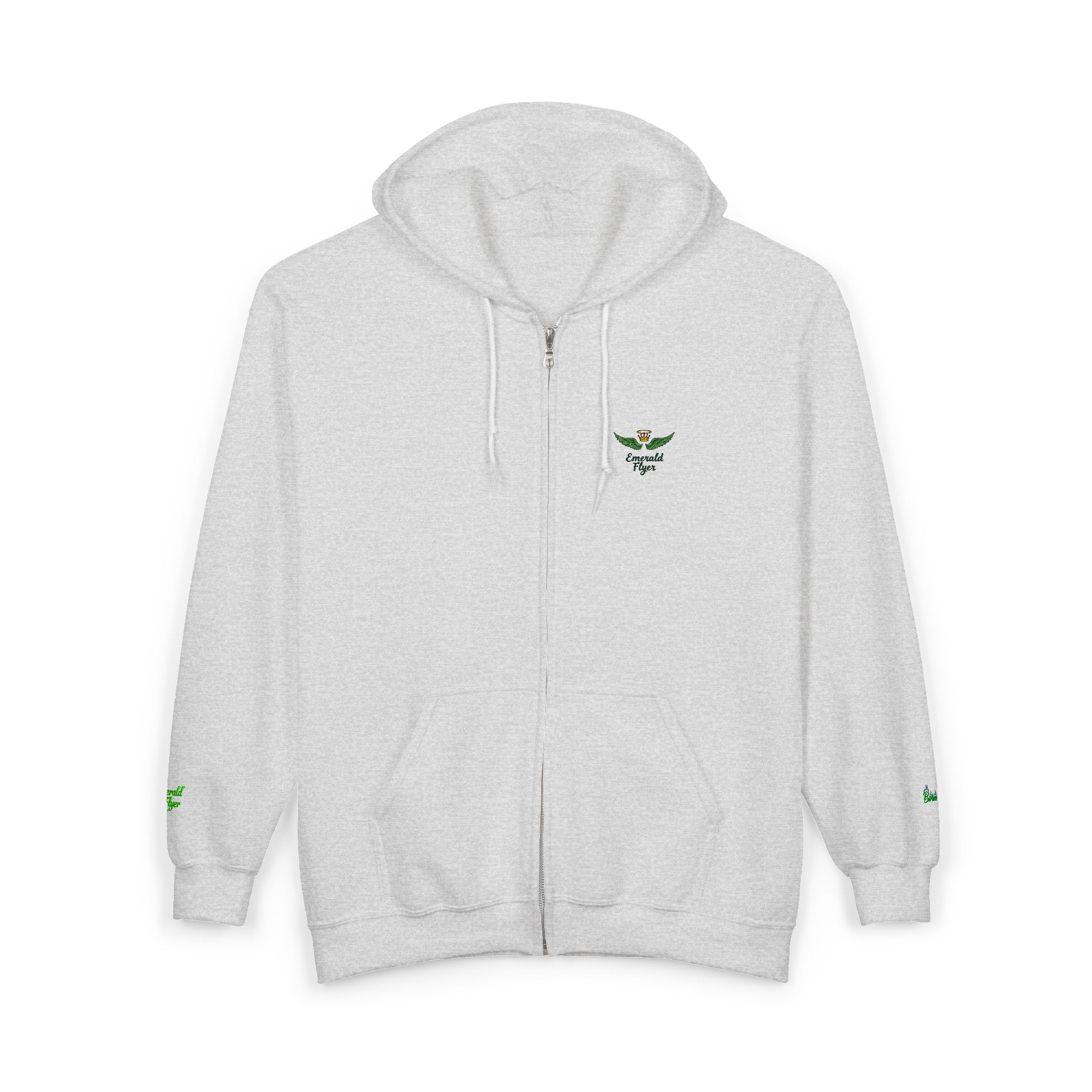 Emerald Flyer Zip Lux Cuff Emblem Sweatshirt