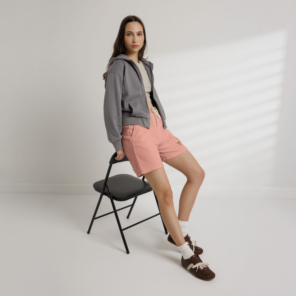 Emerald Flyer Fleece Sweat Shorts — Lightweight Garment-Dyed Lounge Shorts