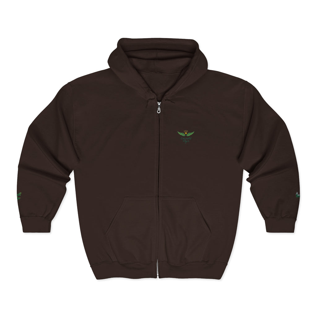 Emerald Flyer Zip Lux Cuff Emblem Sweatshirt