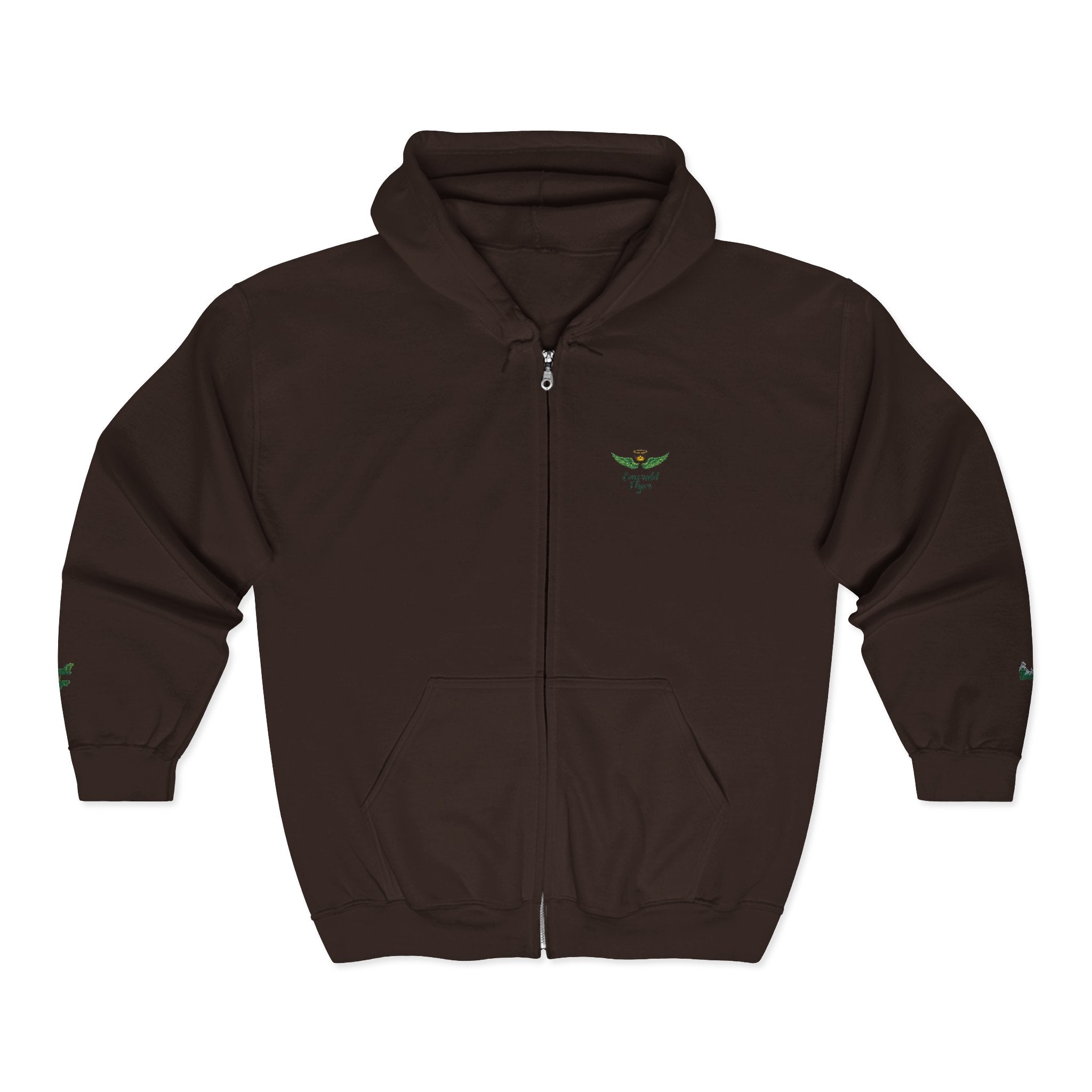 Emerald Flyer Zip Lux Cuff Emblem Sweatshirt