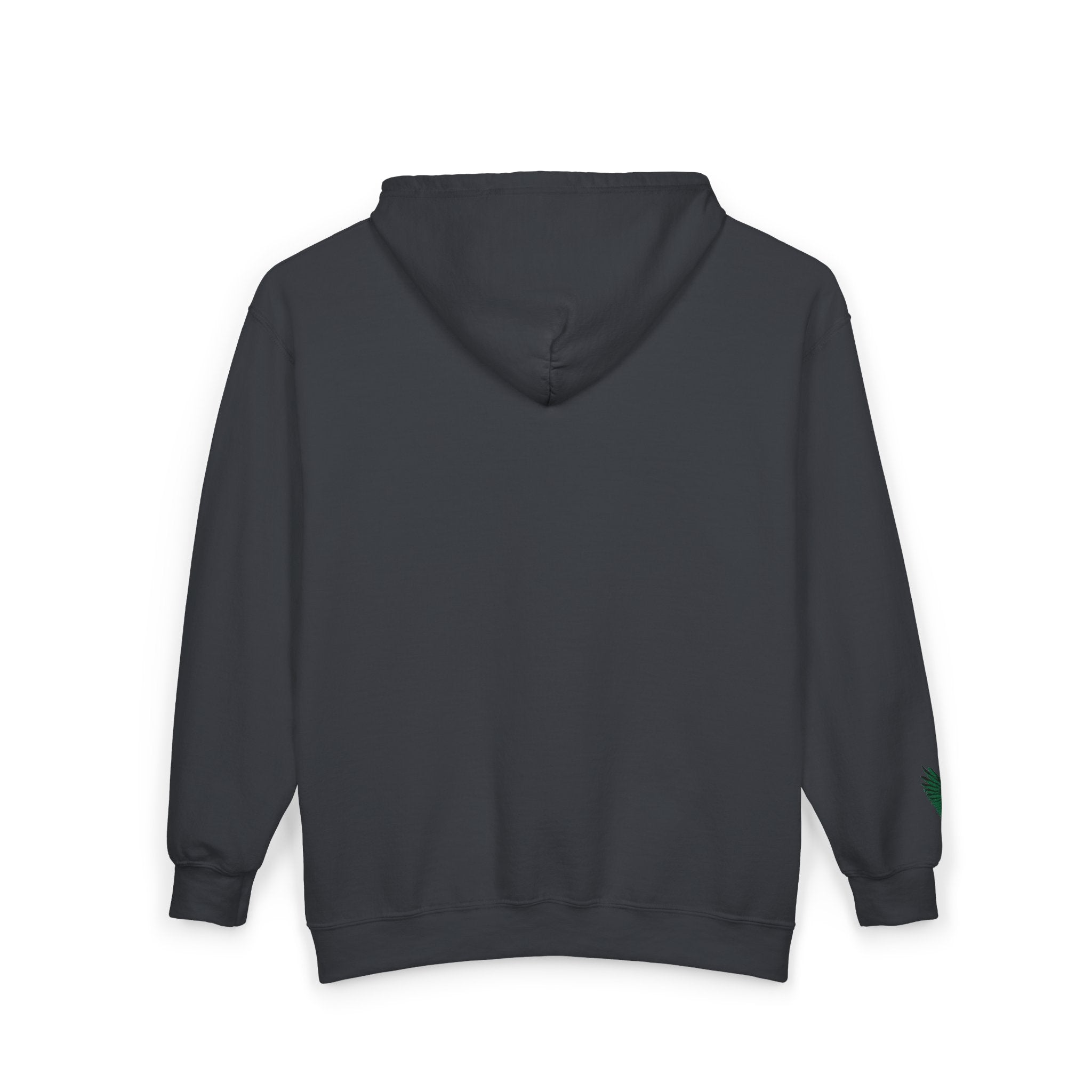 Emerald Flyer feather cuff zip hoodie