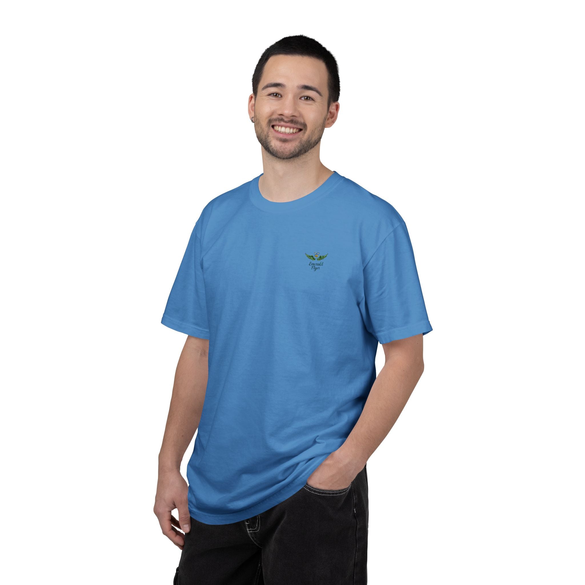 Emerald Flyer small print t-shirt