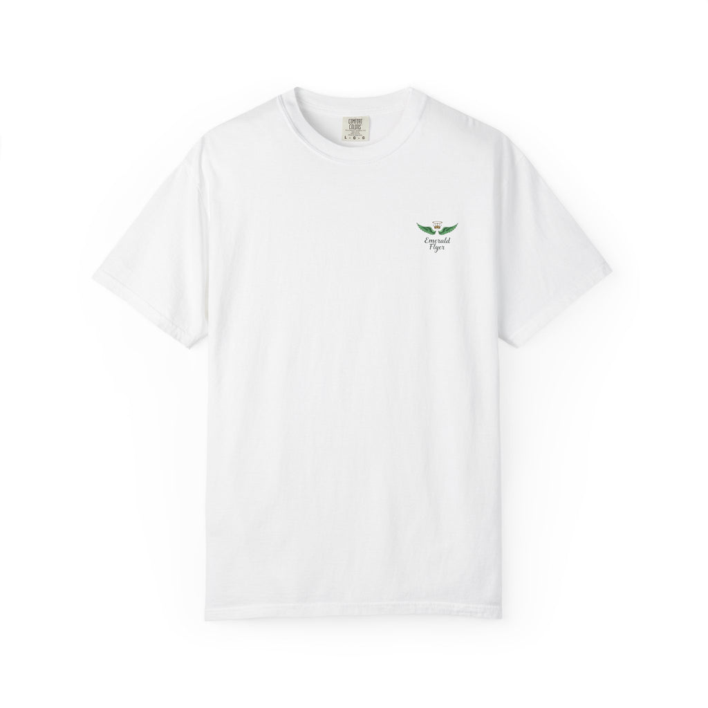 Emerald Flyer T-Shirt — 'Born to Fly' Wing Graphic