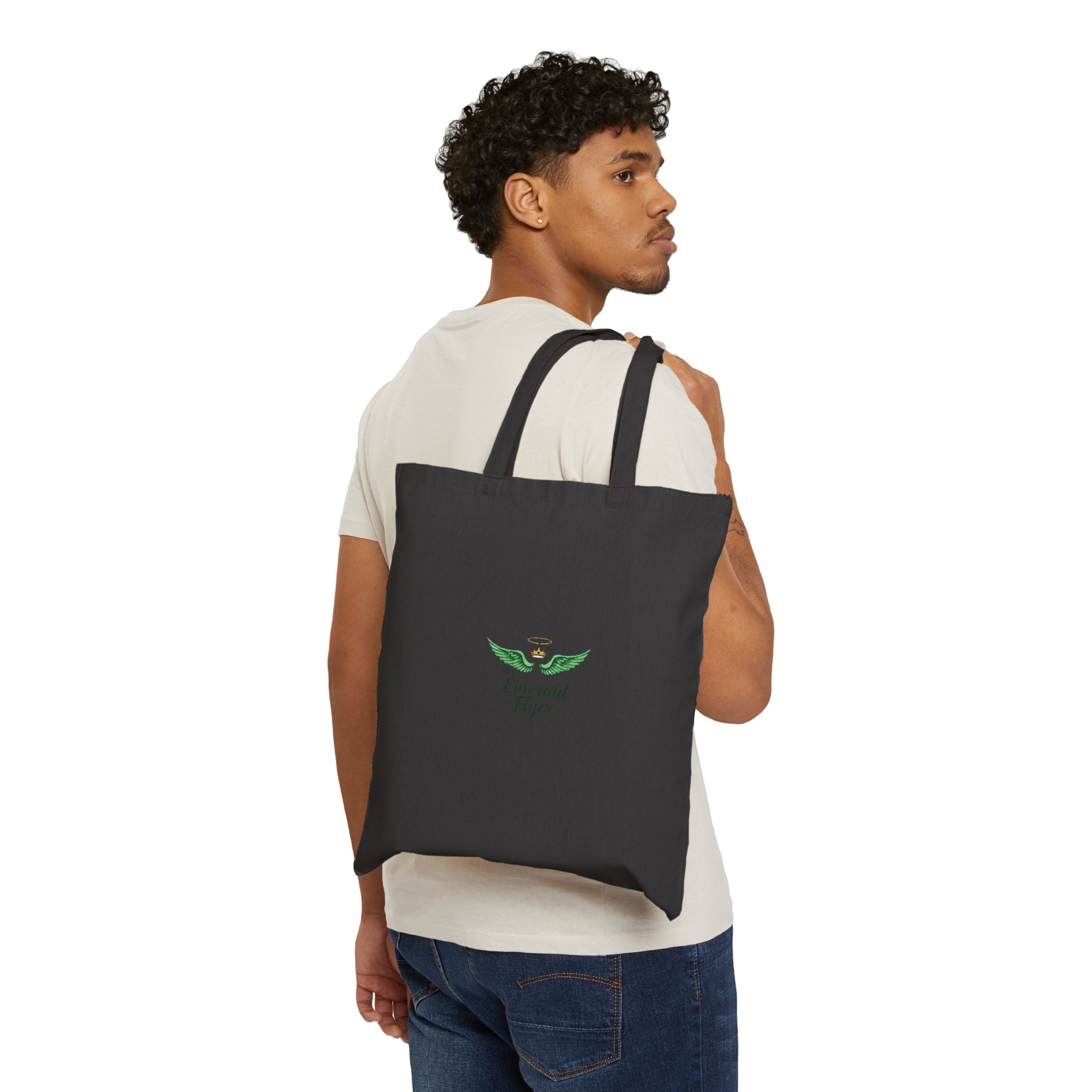 Tote Bag — Emerald Flyer Green Wings Canvas Tote