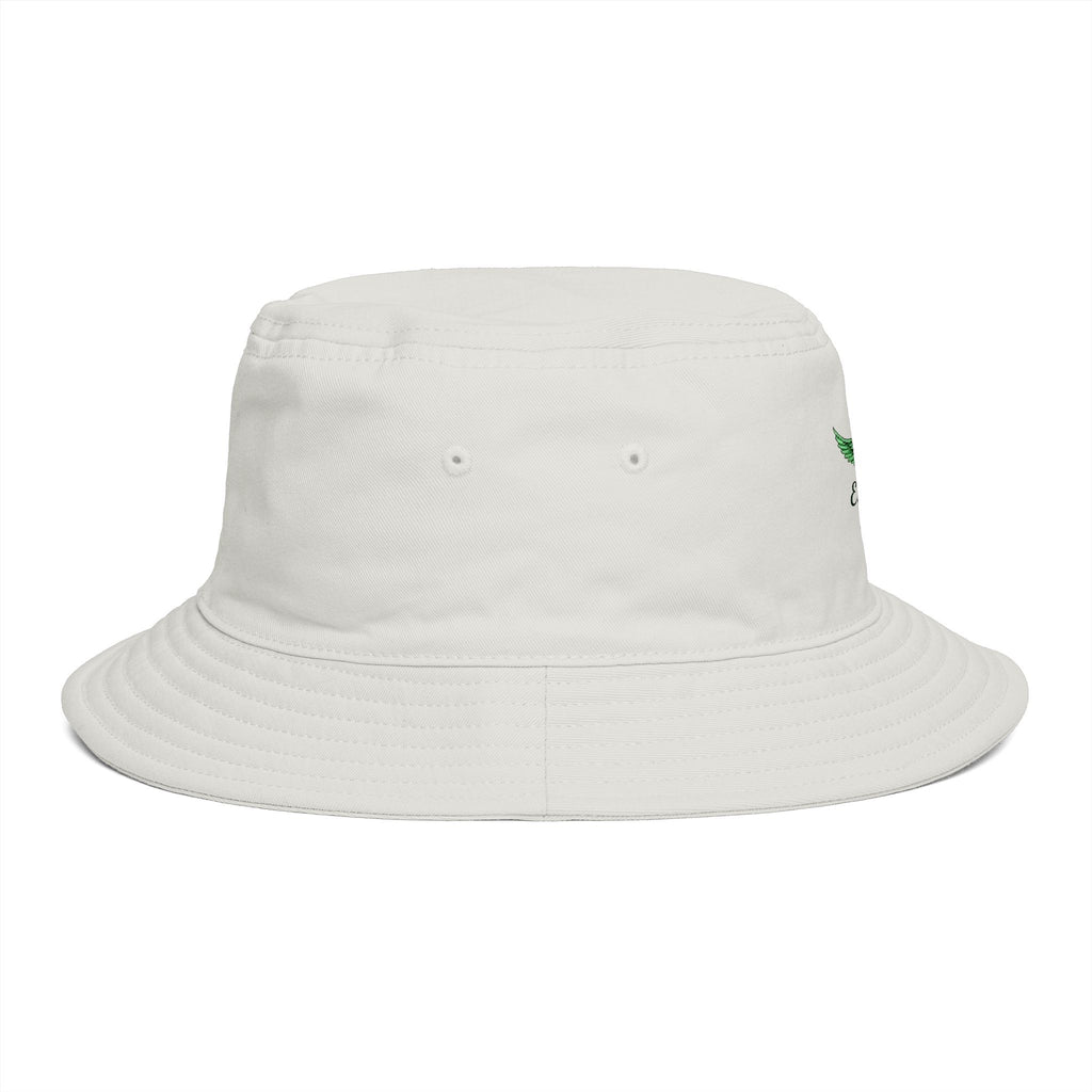 Emerald Tiger Brown Bucket Hat — Embroidered Green Winged Tiger Logo