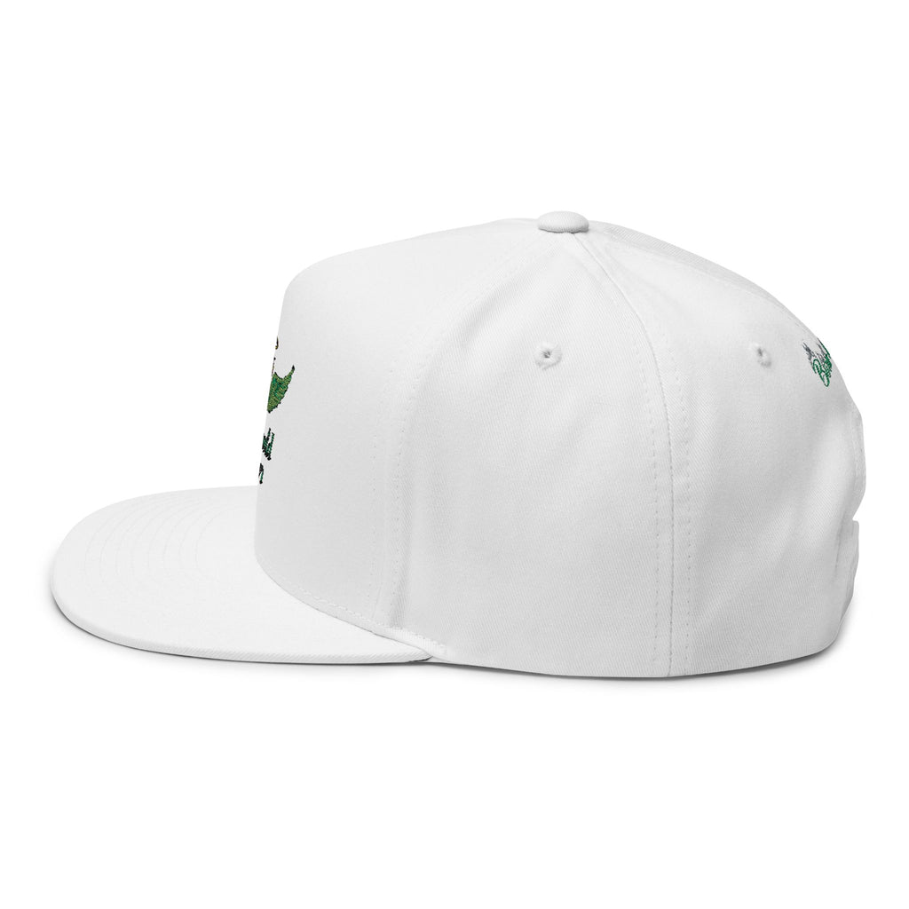 Emerald Flyer winged crown embroidery Flat Bill Cap | baseball snapback