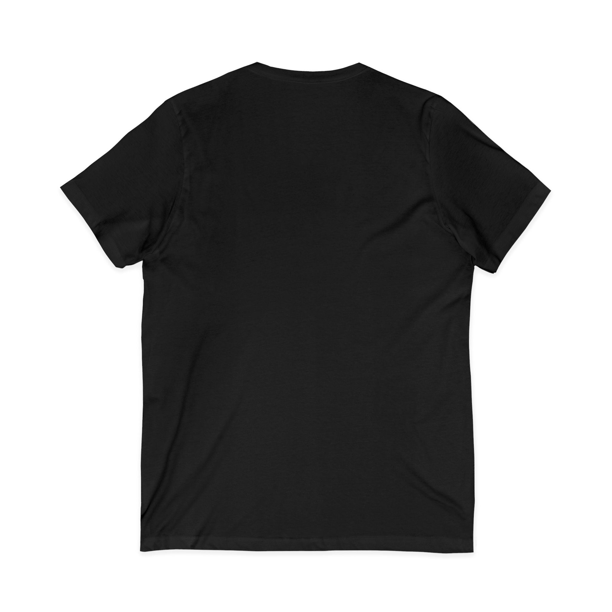 Minimal 'Grow Wild' V-Neck Tee — Small Leaf Chest Graphic, Eco Casual Shirt