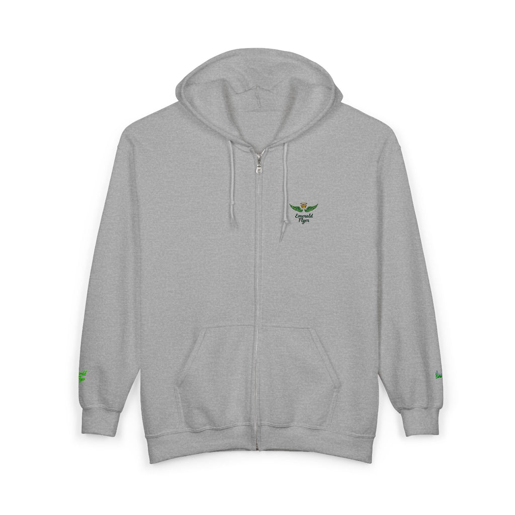 Emerald Flyer Zip Lux Cuff Emblem Sweatshirt
