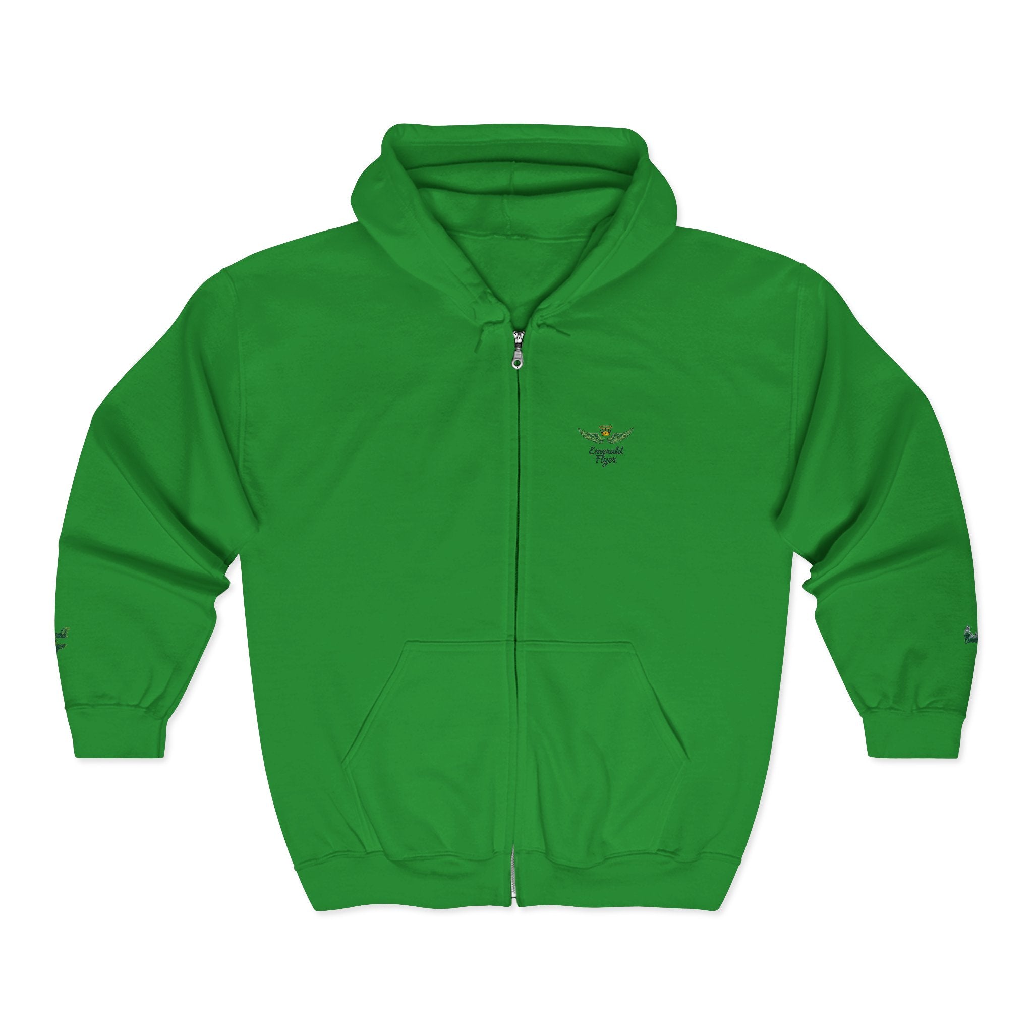 Emerald Flyer Zip Lux Cuff Emblem Sweatshirt
