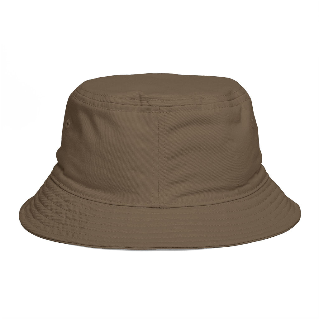 Emerald Tiger Brown Bucket Hat — Embroidered Green Winged Tiger Logo