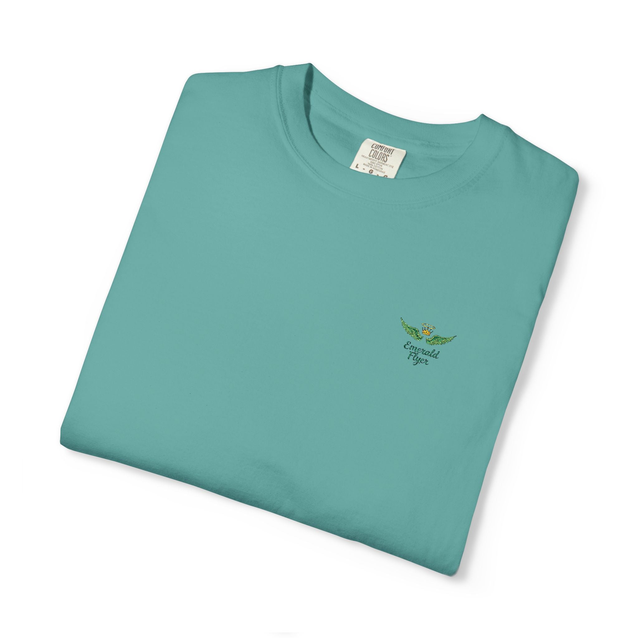 Emerald Flyer small print t-shirt