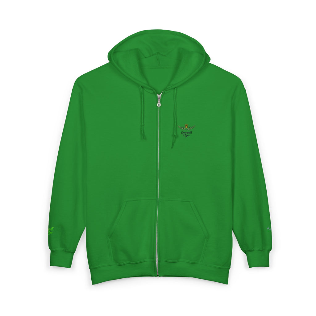 Emerald Flyer Zip Lux Cuff Emblem Sweatshirt