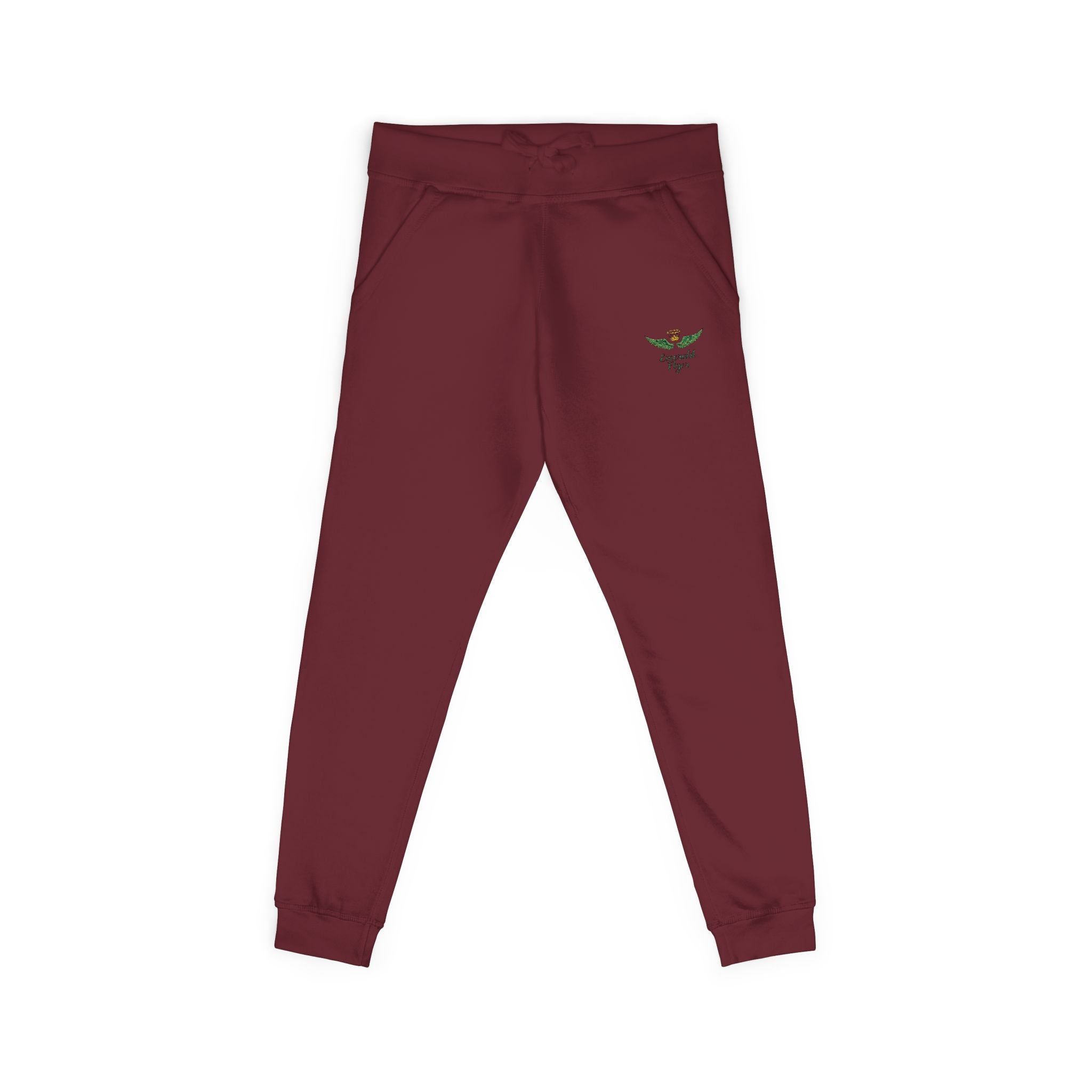 Embroidered Rose Pink Sweatpants | Cozy Fleece Joggers
