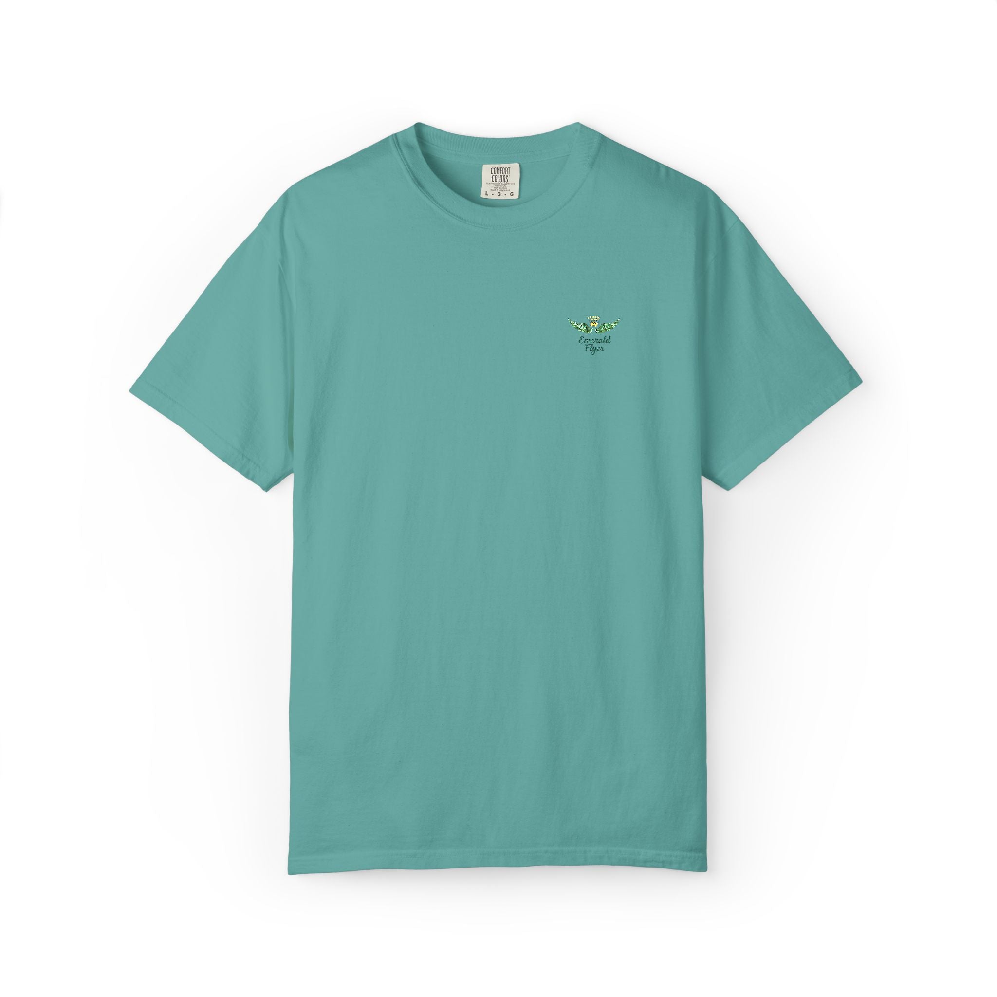 Emerald Flyer small print t-shirt