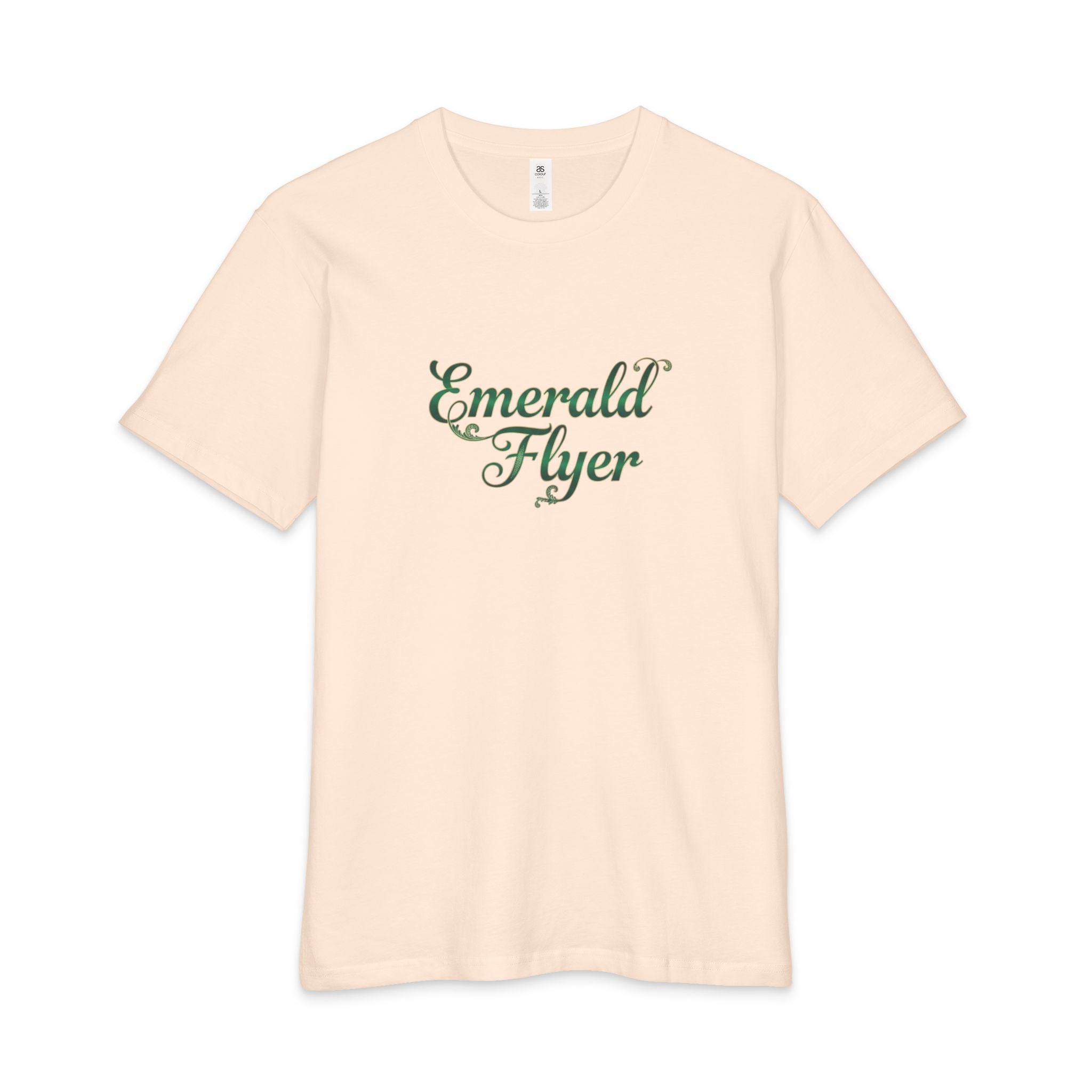 Emerald Flyer Tee — 'Born to Fly' Crown & Wings Graphic T-Shirt