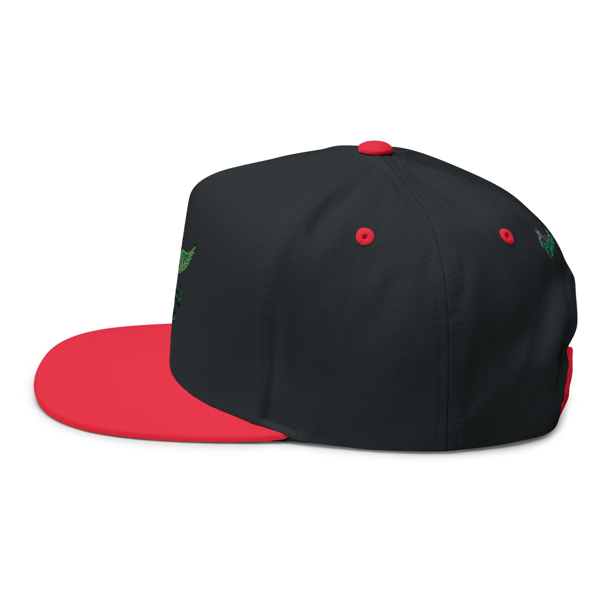 Emerald Flyer winged crown embroidery Flat Bill Cap | baseball snapback
