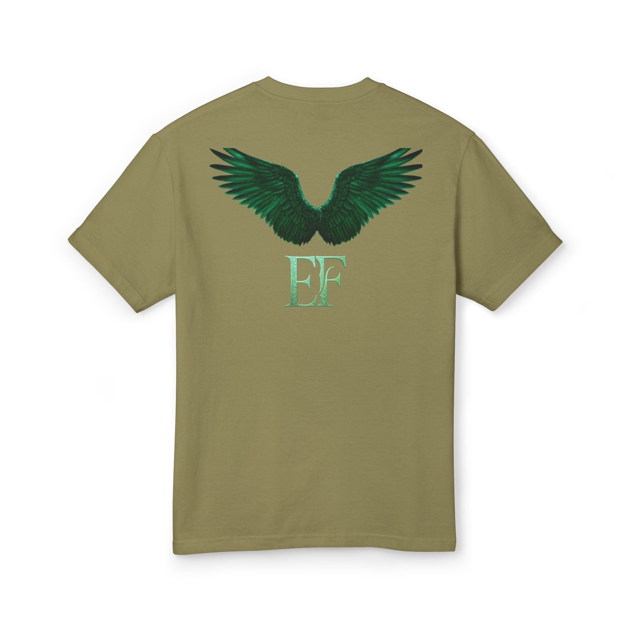 Emerald Flyer Tee — 'Emerald Flyer' Wings Graphic Cotton T-Shirt