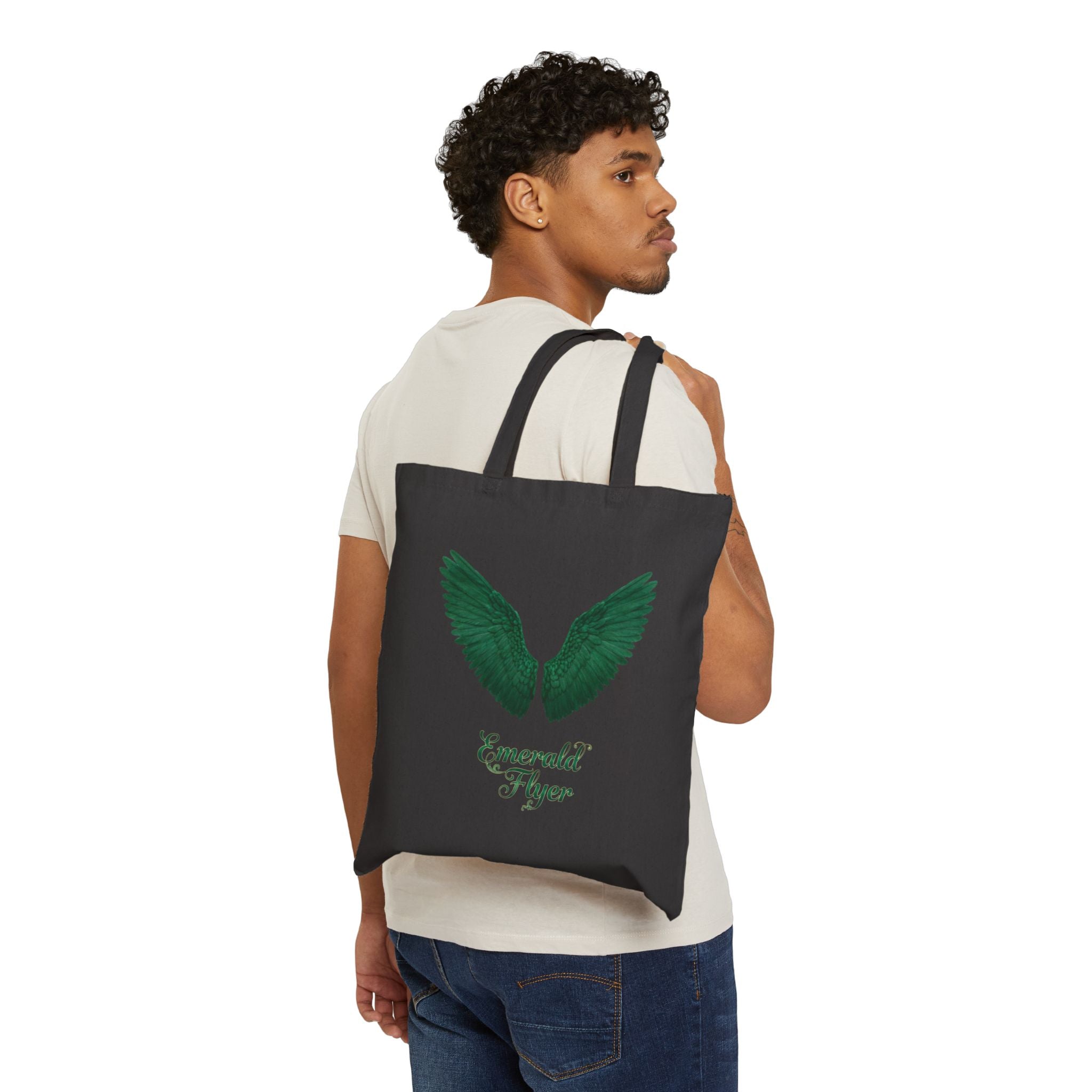 Tote Bag — Emerald Flyer Green Wings Canvas Tote