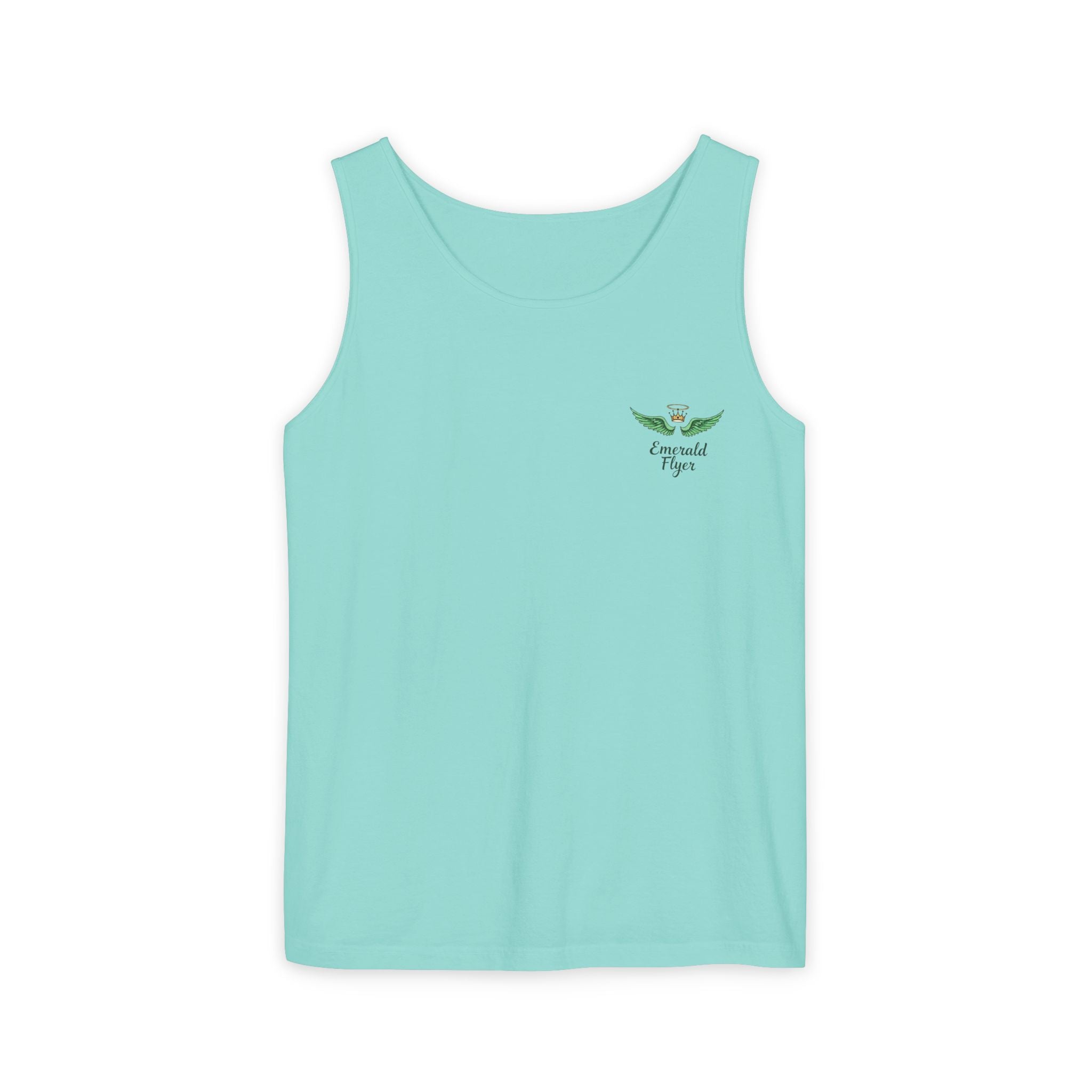 Born To Fly Tank Top — Green Winged Crown Graphic Tank
