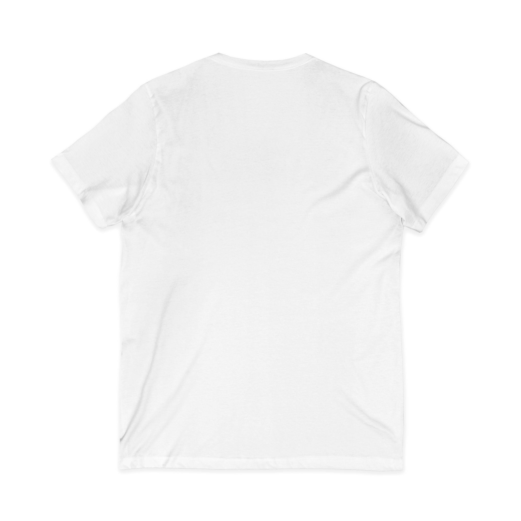 Minimal 'Grow Wild' V-Neck Tee — Small Leaf Chest Graphic, Eco Casual Shirt