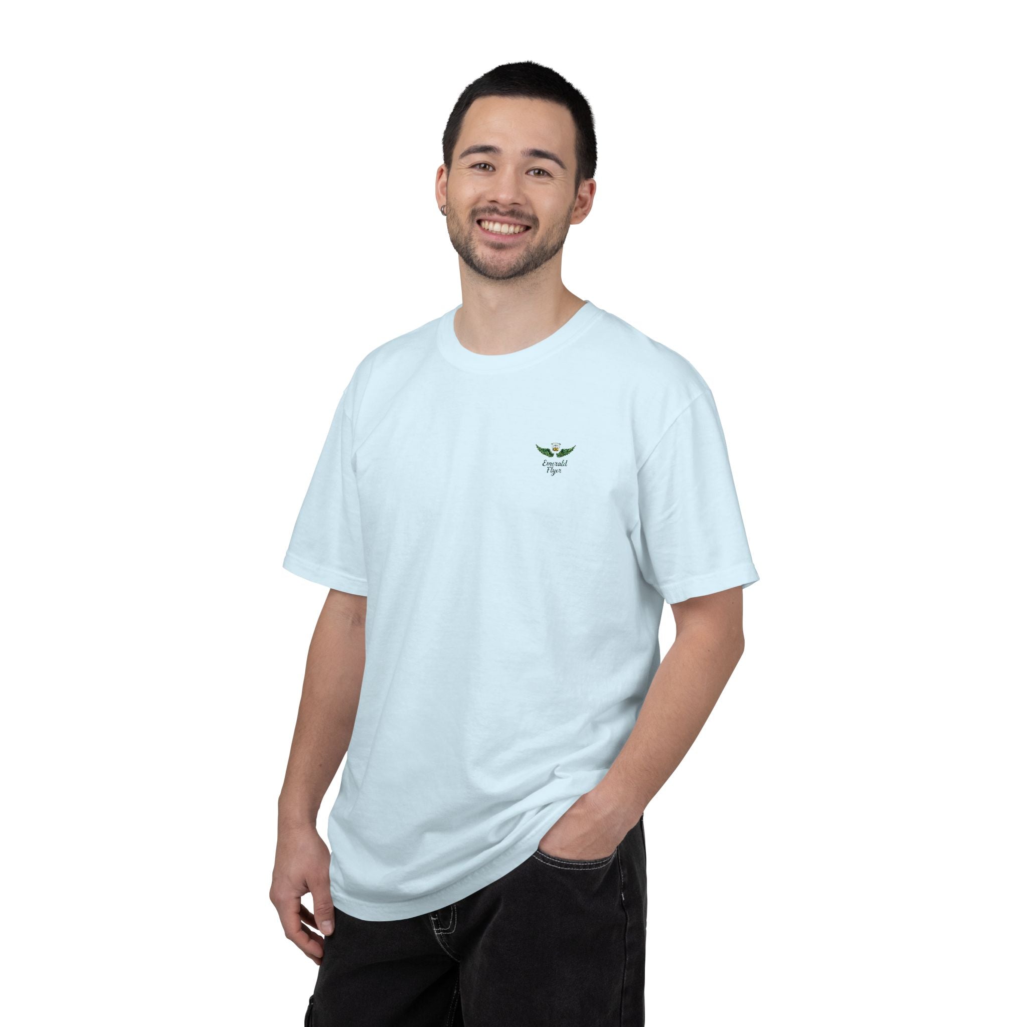 Emerald Flyer small print t-shirt