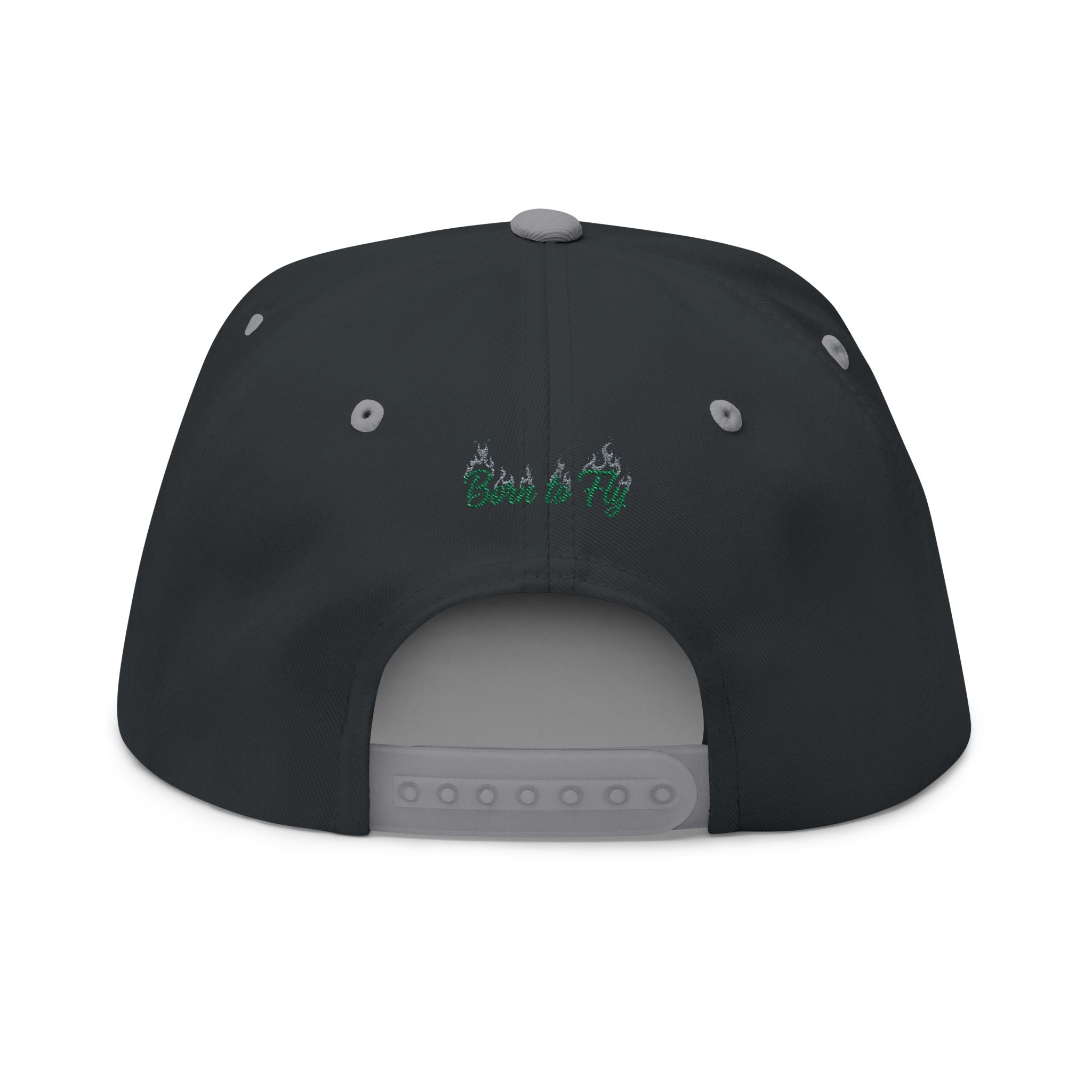 Emerald Flyer winged crown embroidery Flat Bill Cap | baseball snapback