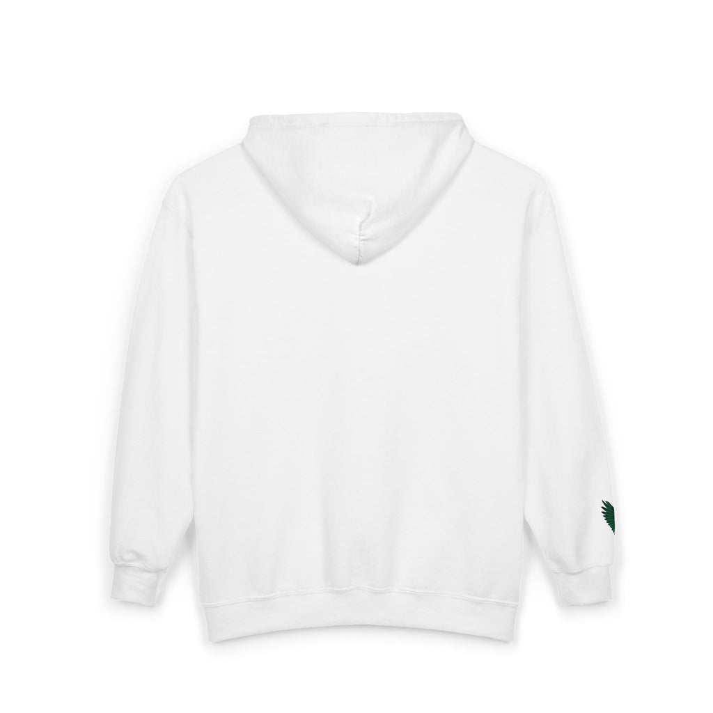 Emerald Flyer feather cuff zip hoodie