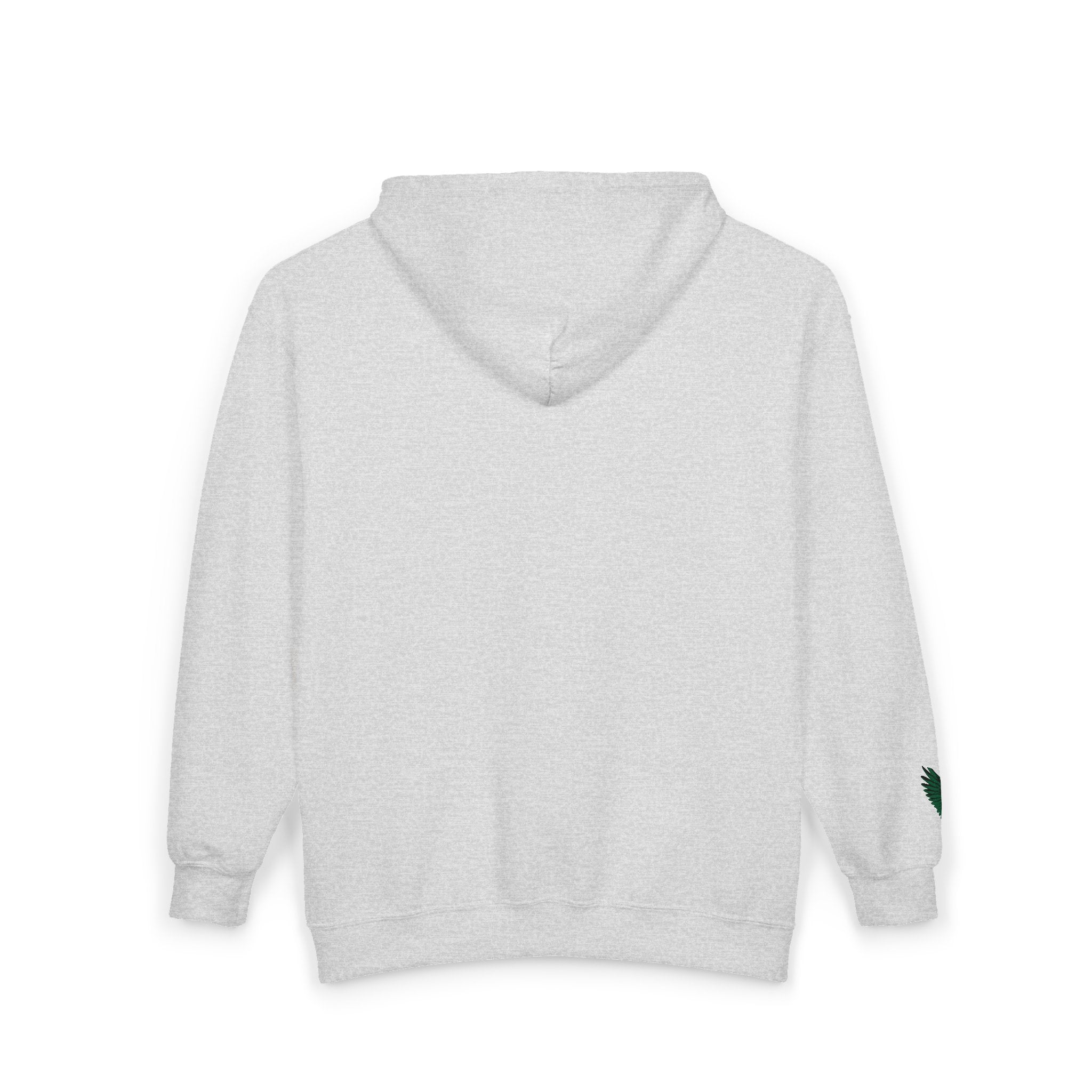 Emerald Flyer feather cuff zip hoodie