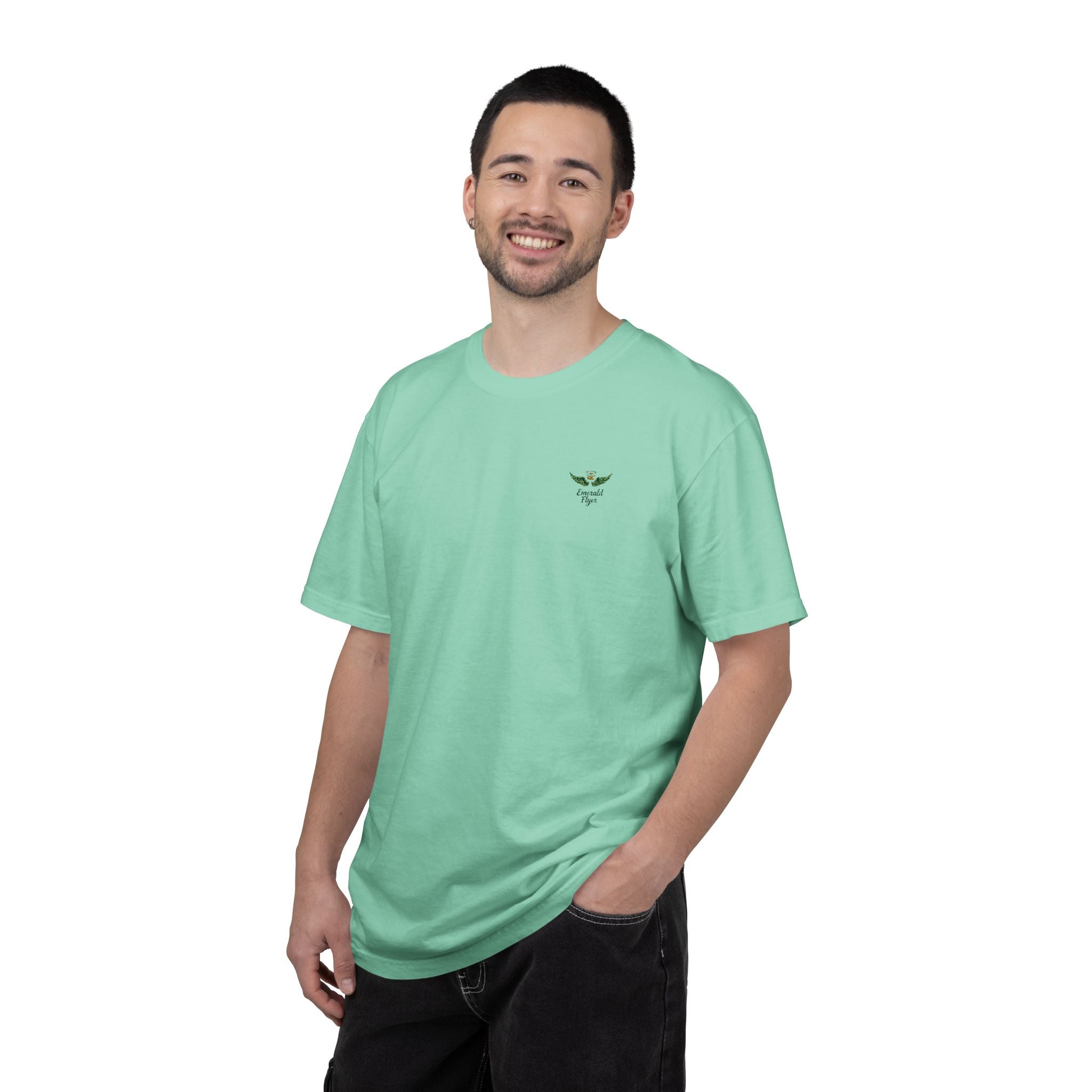 Emerald Flyer small print t-shirt