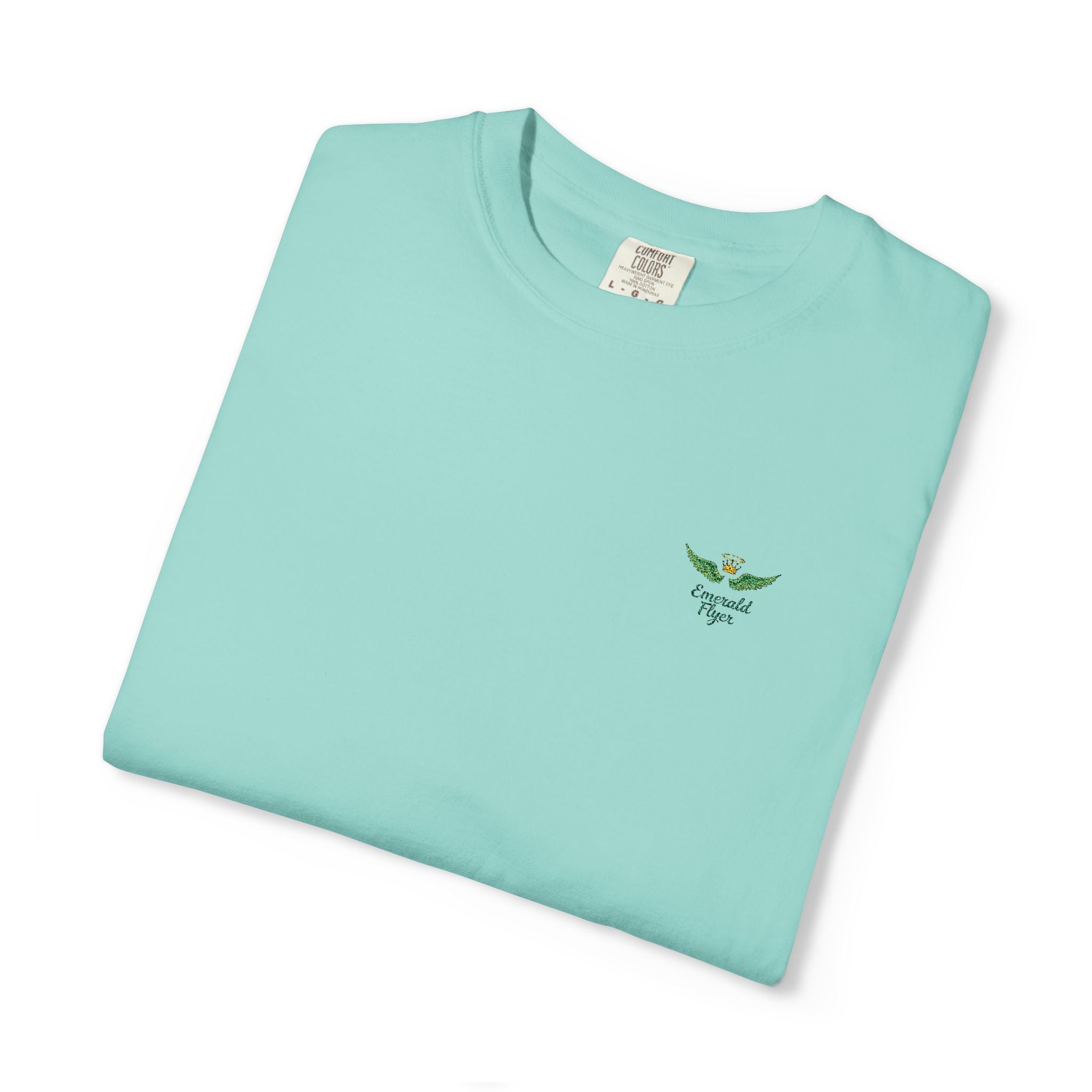 Emerald Flyer small print t-shirt