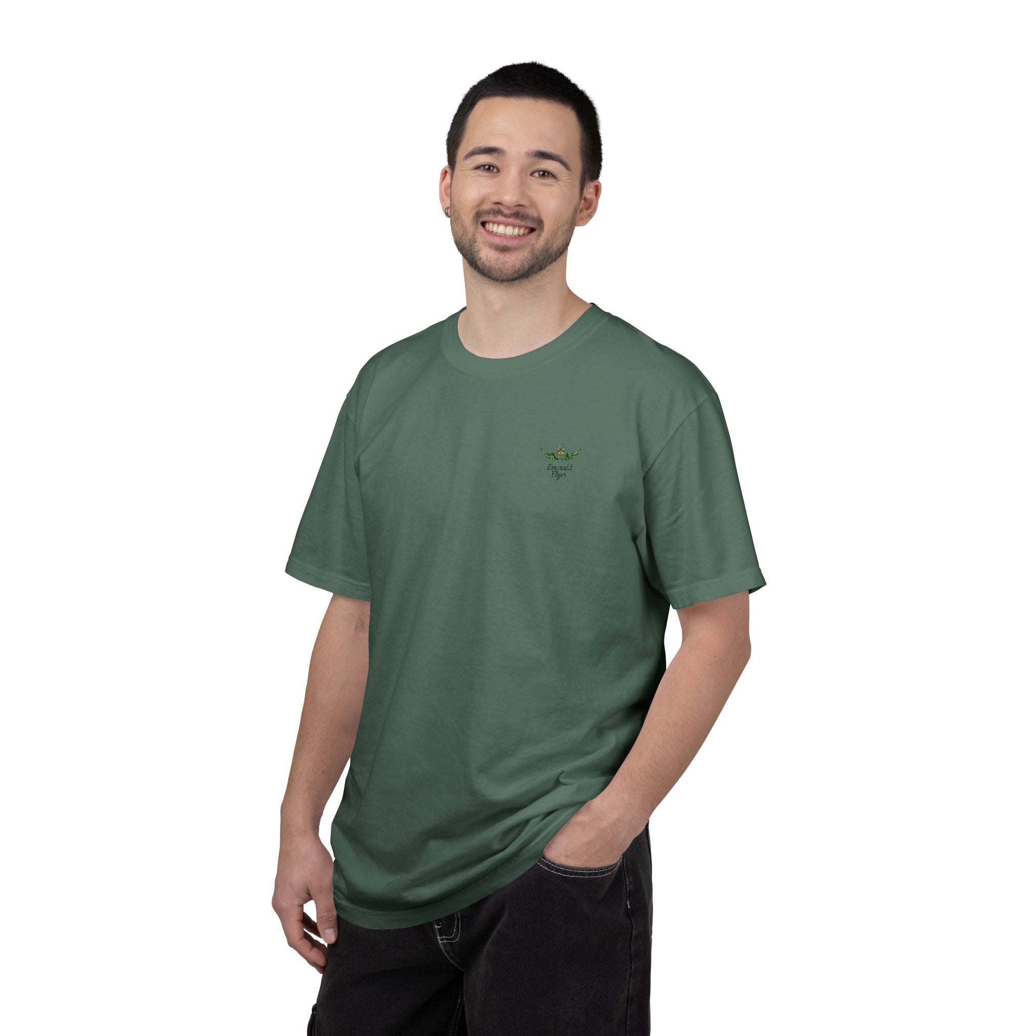 Emerald Flyer small print t-shirt