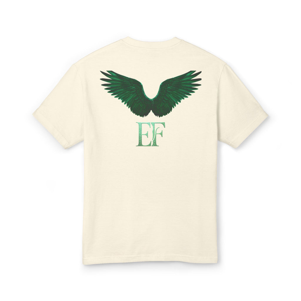 Emerald Flyer Tee — 'Emerald Flyer' Wings Graphic Cotton T-Shirt