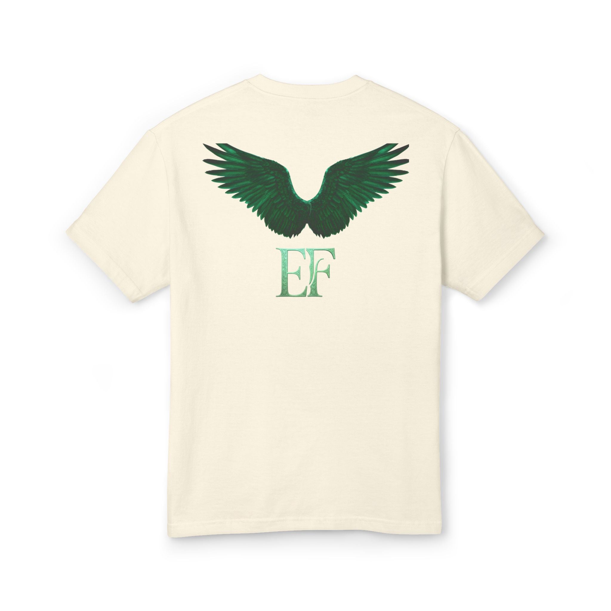 Emerald Flyer Tee — 'Emerald Flyer' Wings Graphic Cotton T-Shirt