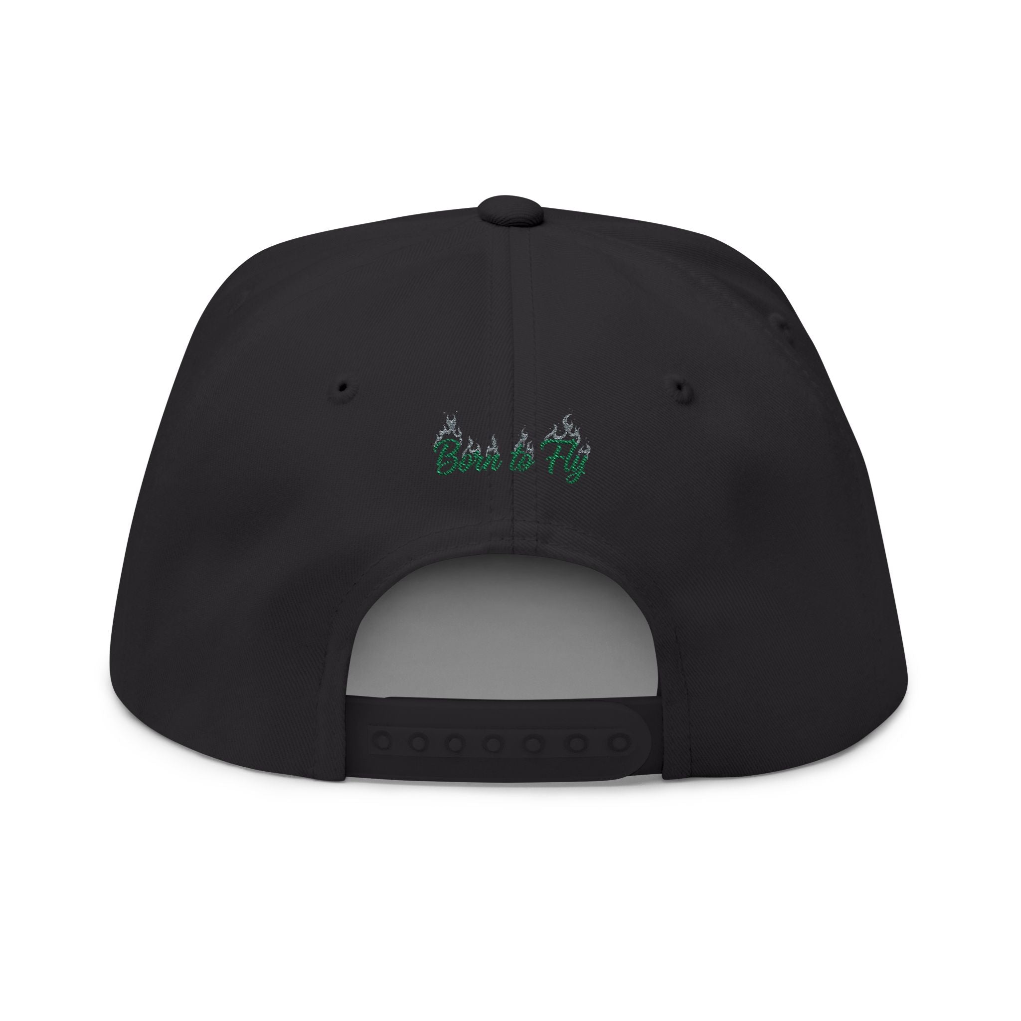 Emerald Flyer winged crown embroidery Flat Bill Cap | baseball snapback