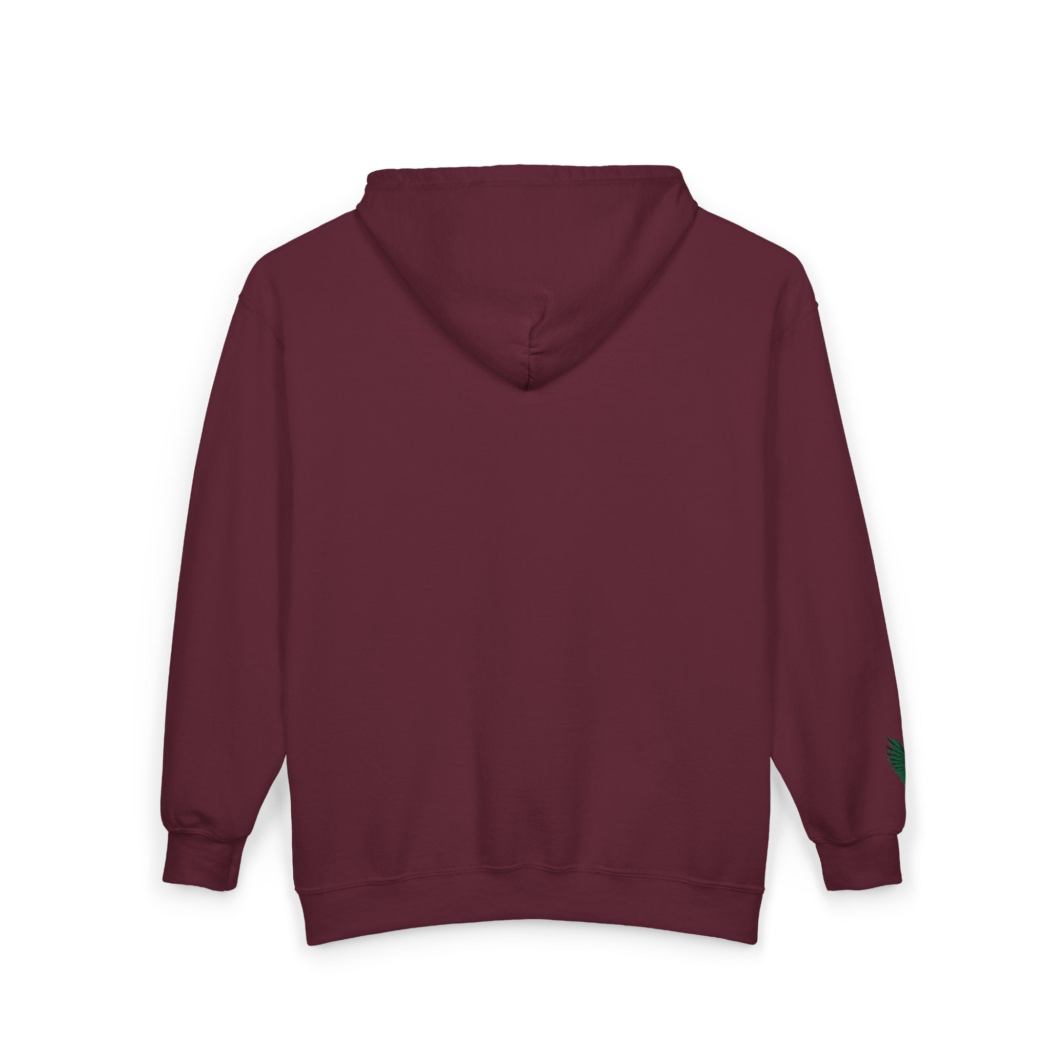 Emerald Flyer feather cuff zip hoodie