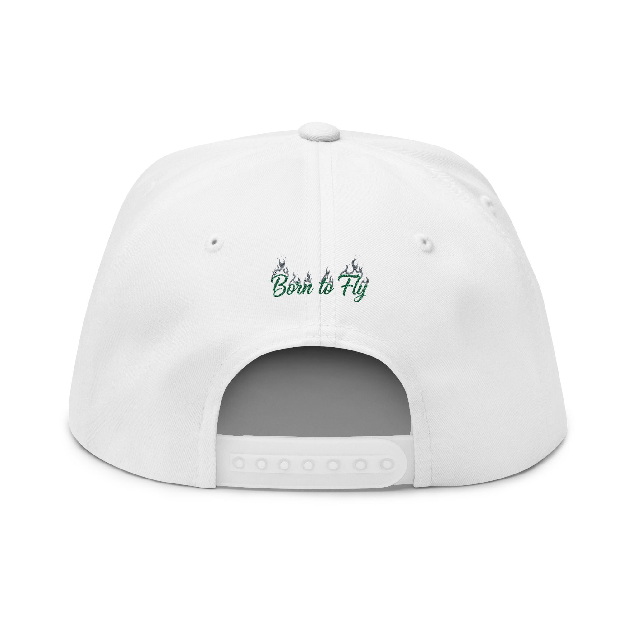 Emerald Flyer winged crown embroidery Flat Bill Cap | baseball snapback