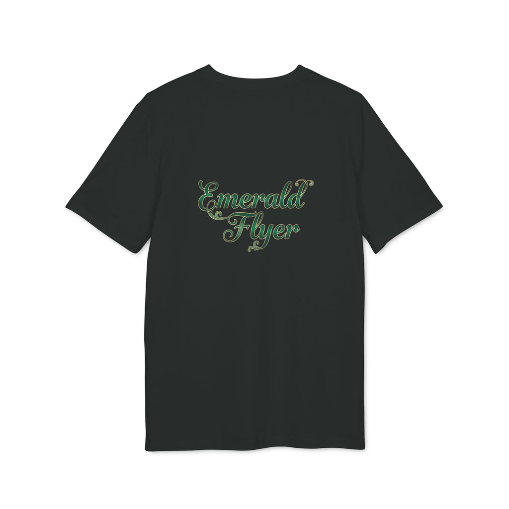 Emerald Flyer T-Shirt — Winged Gem Graphic "Born To Fly"