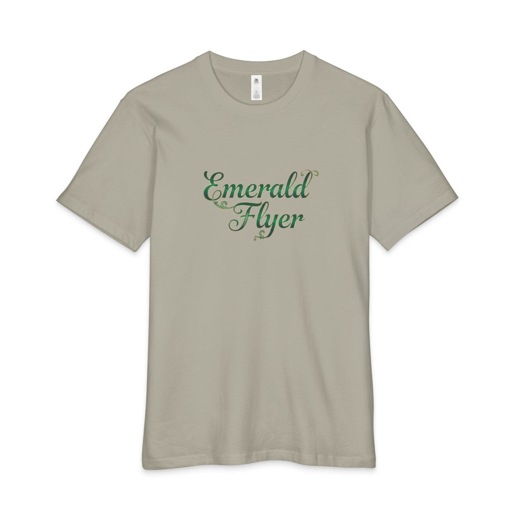 Emerald Flyer Tee — 'Born to Fly' Crown & Wings Graphic T-Shirt