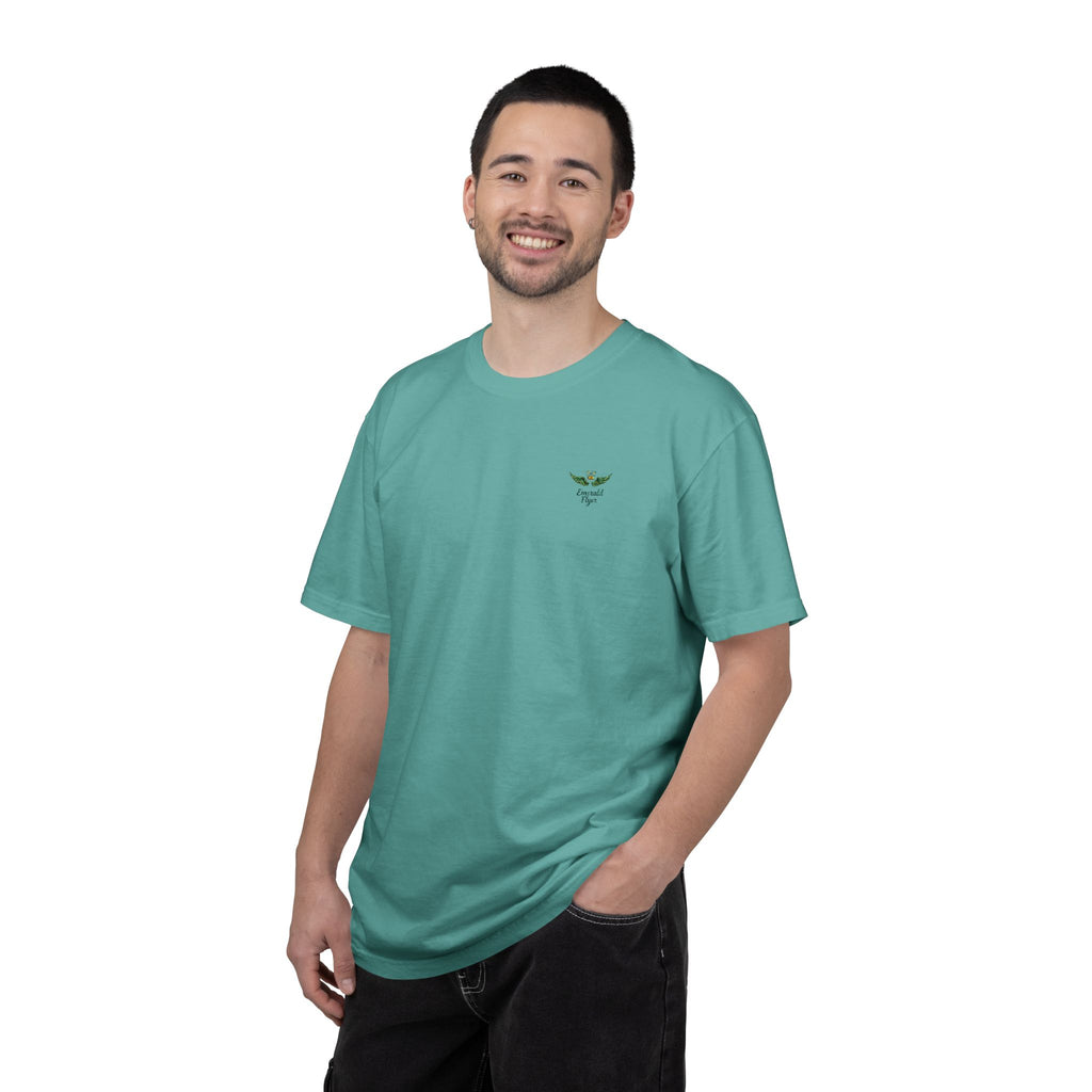 Emerald Flyer small print t-shirt