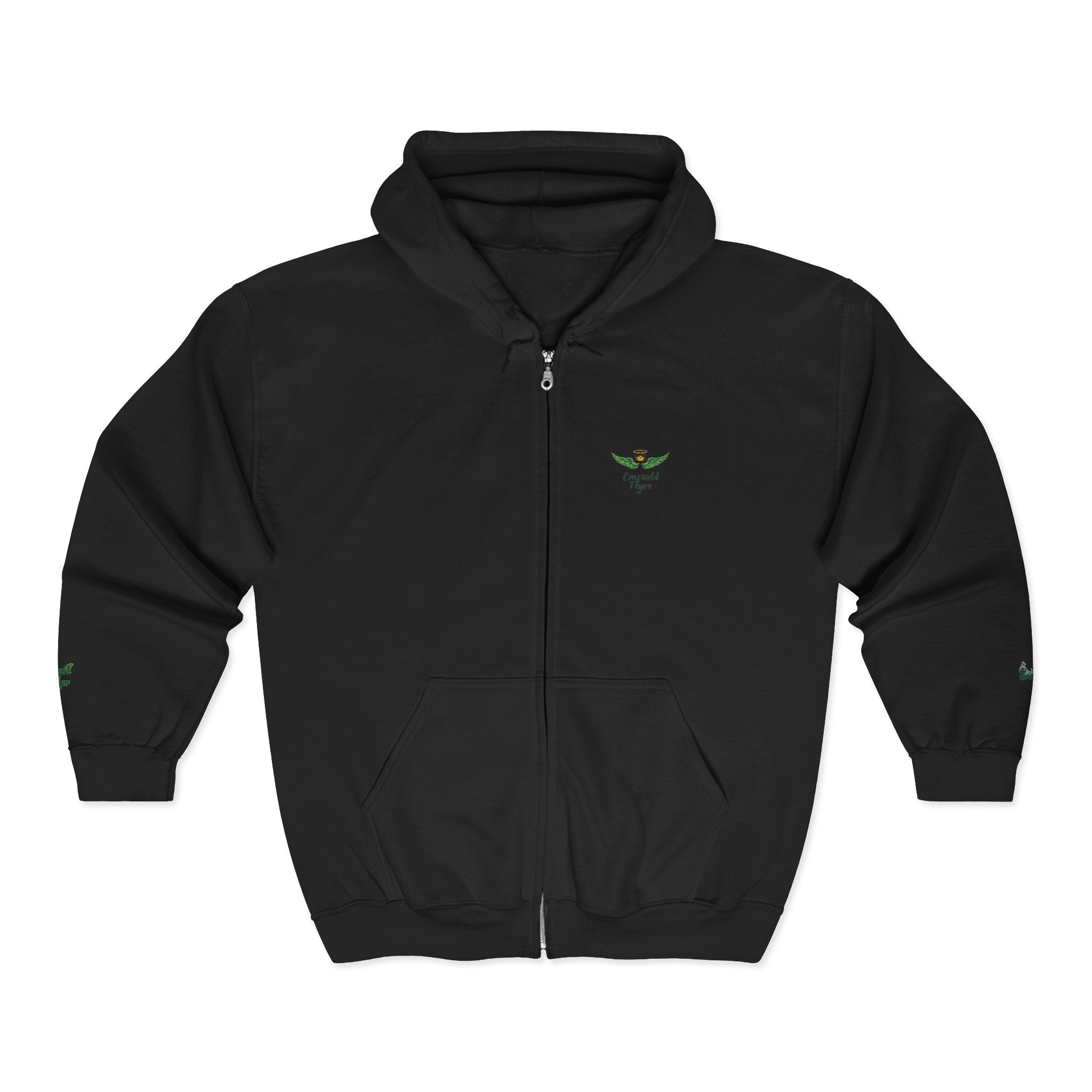 Emerald Flyer Zip Lux Cuff Emblem Sweatshirt